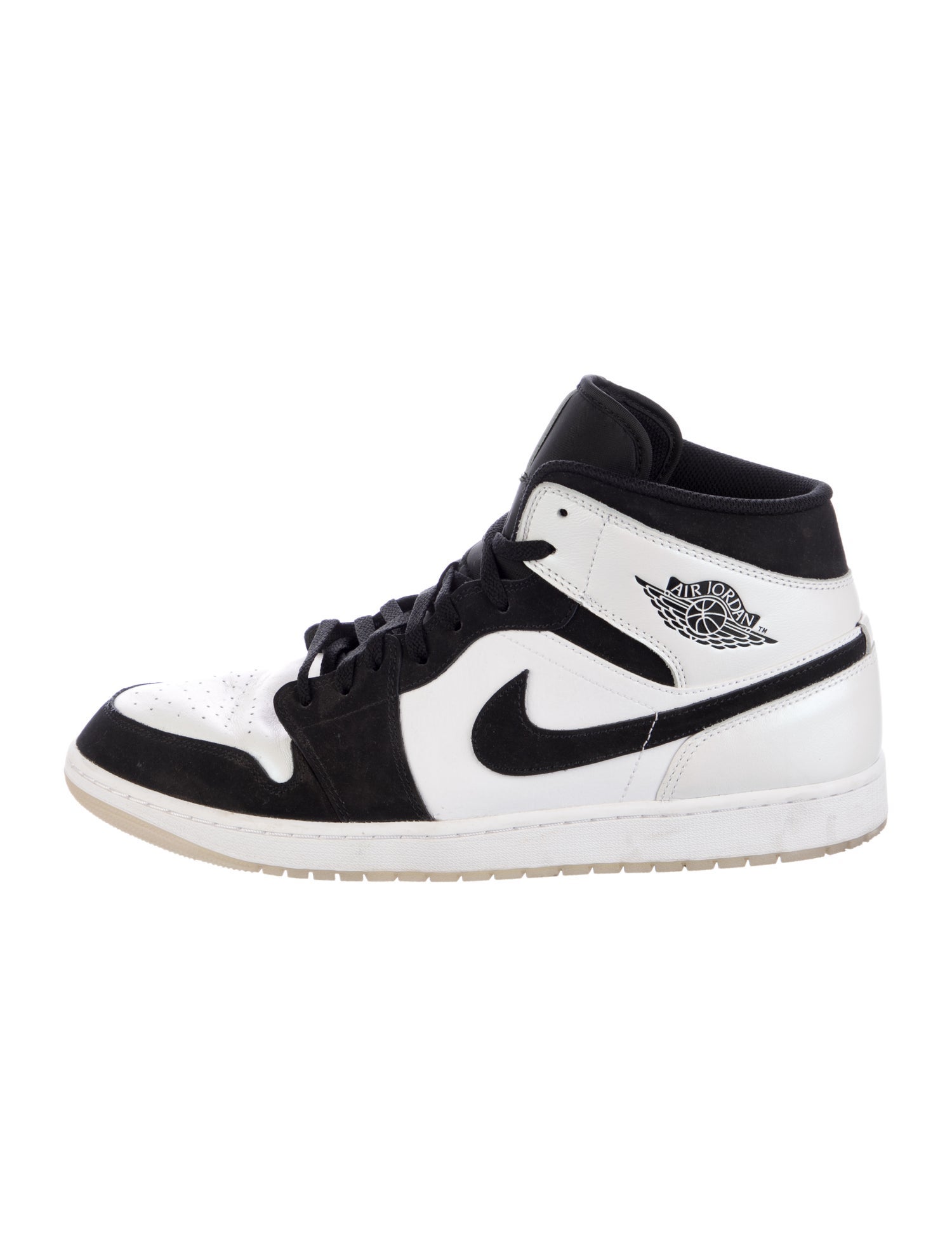 Jordan Leather Colorblock Pattern Sneakers