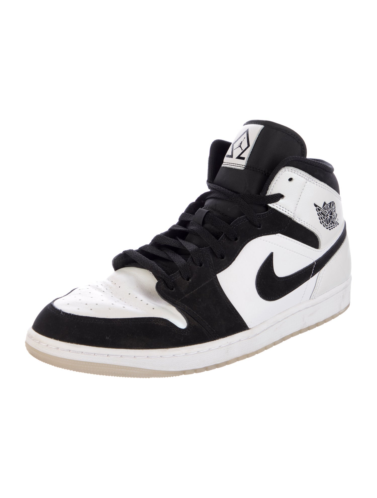 Jordan Leather Colorblock Pattern Sneakers