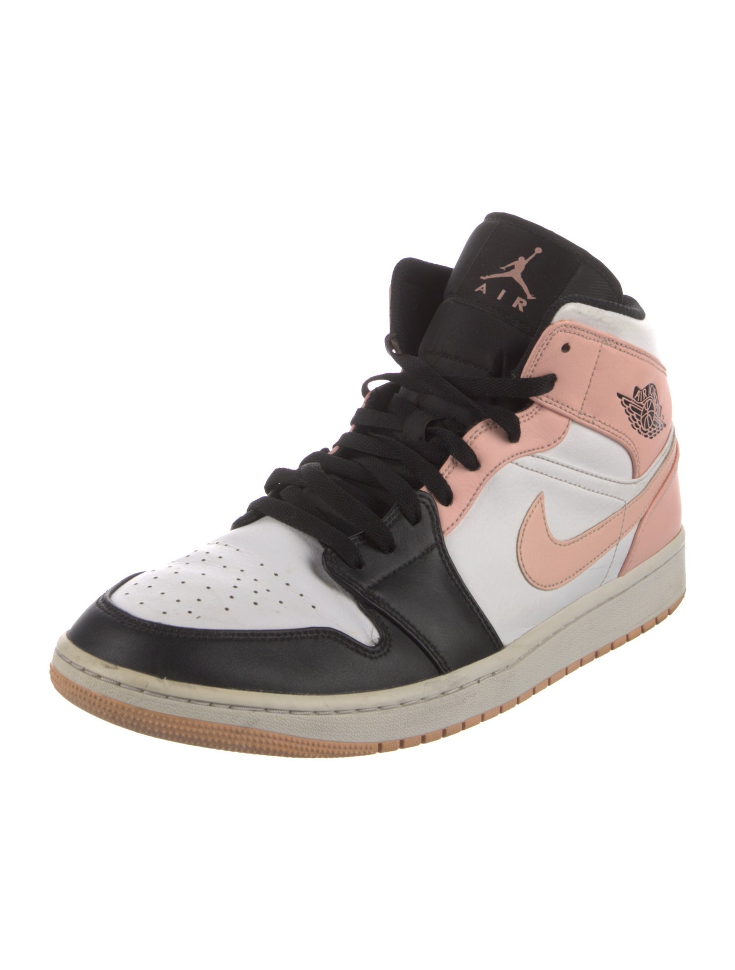 Jordan Leather Colorblock Pattern Sneakers