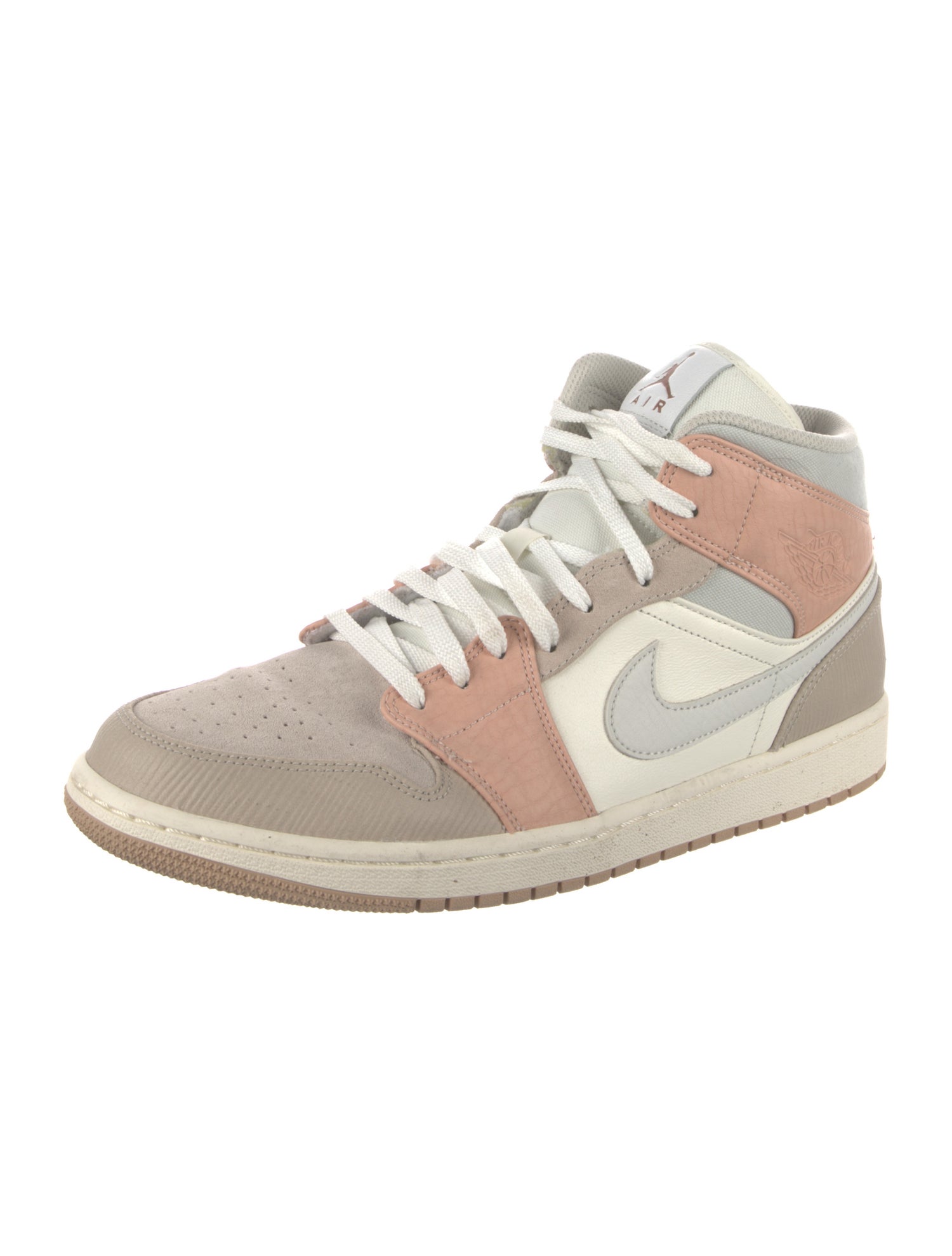 Jordan Leather Colorblock Pattern Sneakers