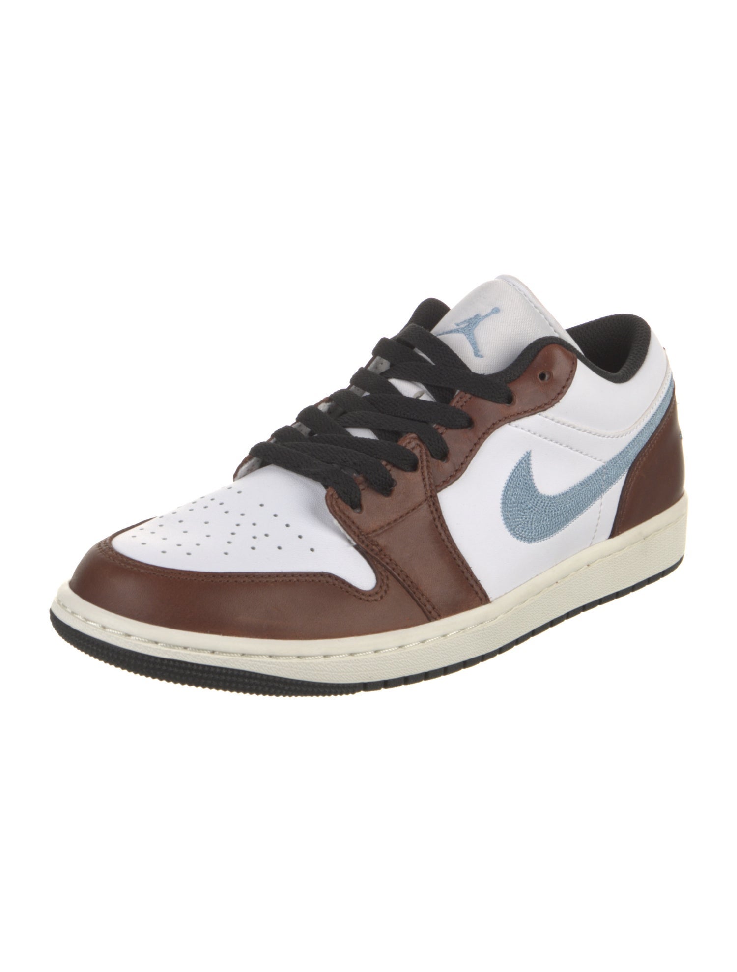 Jordan Leather Colorblock Pattern Athletic Sneakers