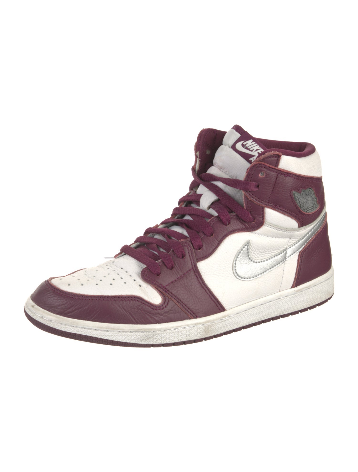 Jordan Leather Colorblock Pattern Sneakers