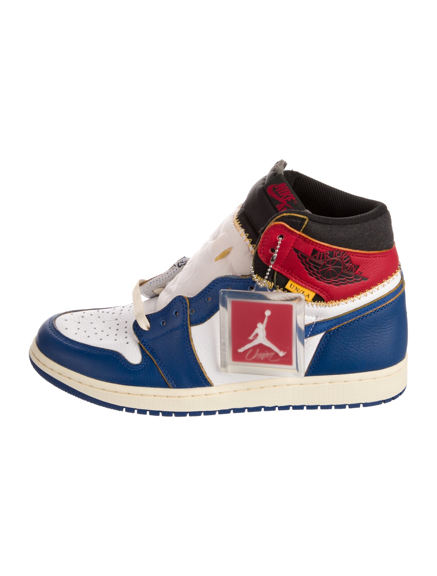 Jordan Leather Colorblock Pattern Sneakers
