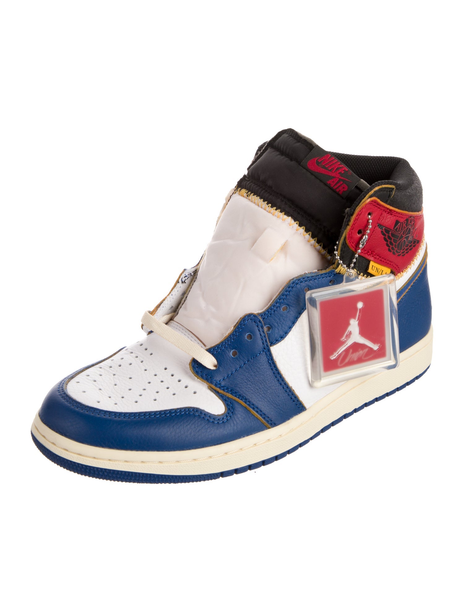Jordan Leather Colorblock Pattern Sneakers