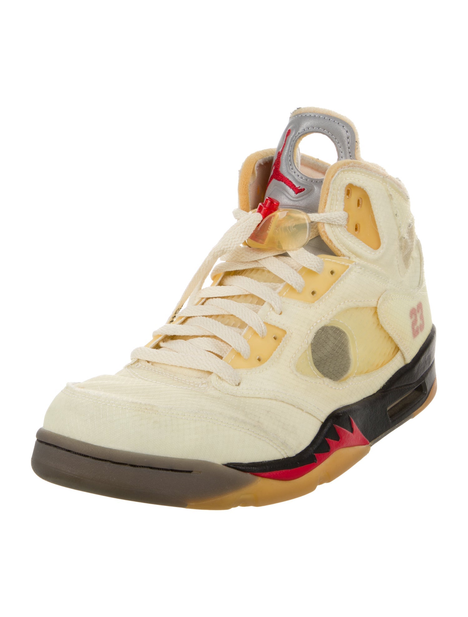 Off-White x Jordan 5 Retro 'Sail' Sneakers