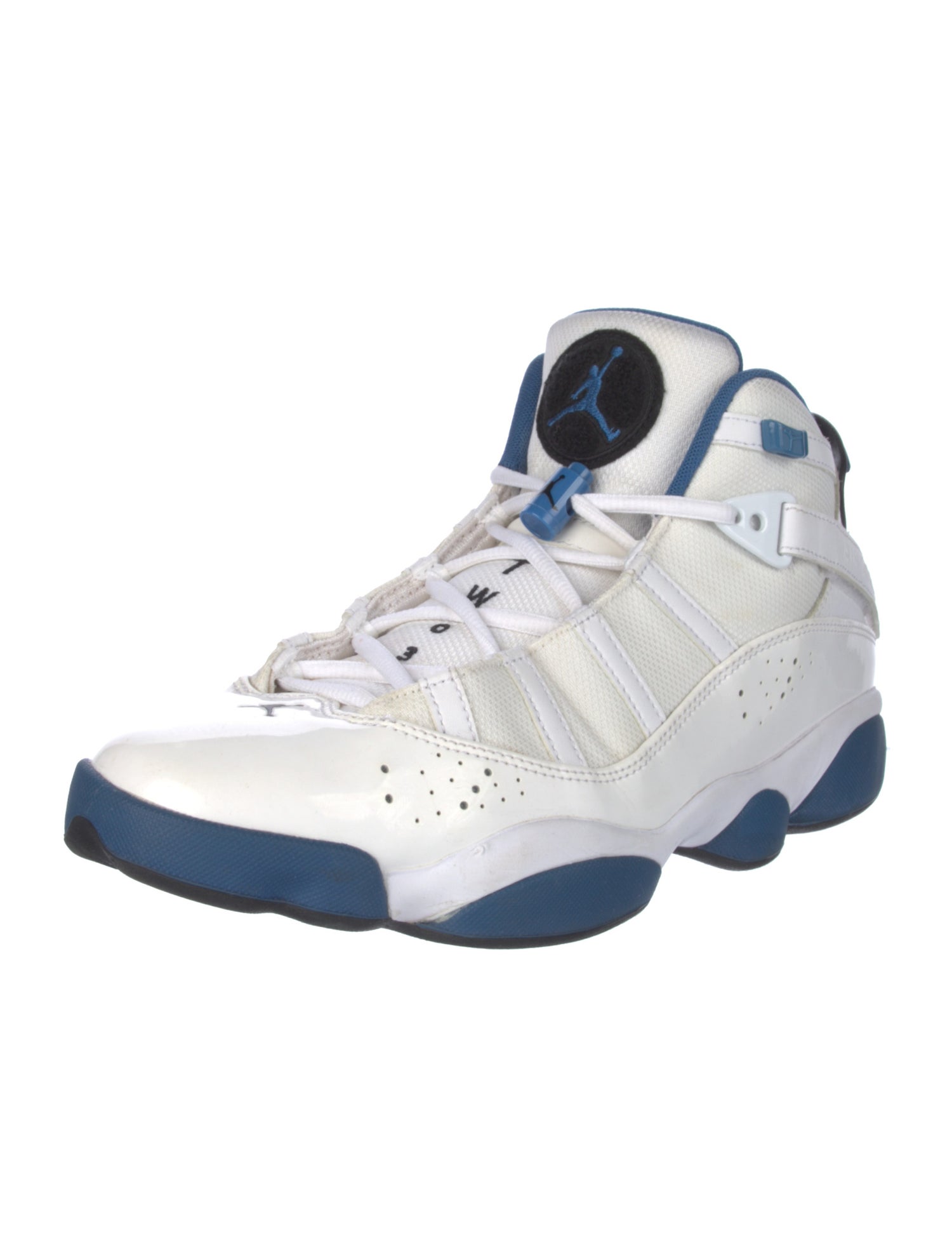 Jordan Leather Embroidered Accent Sneakers