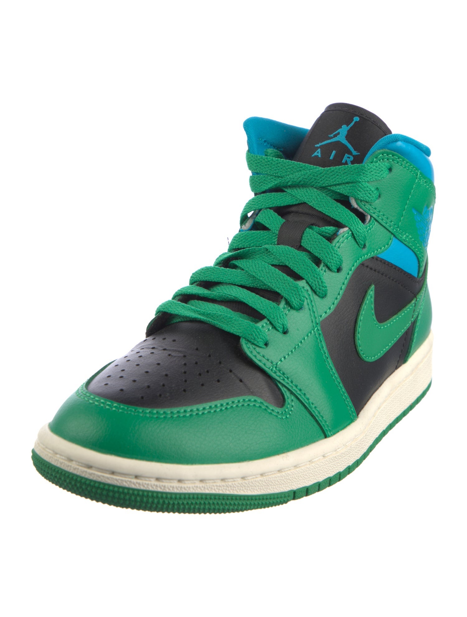 Jordan Jordan 1 Mid 'Lucky Green Aquatone' Athletic Sneakers