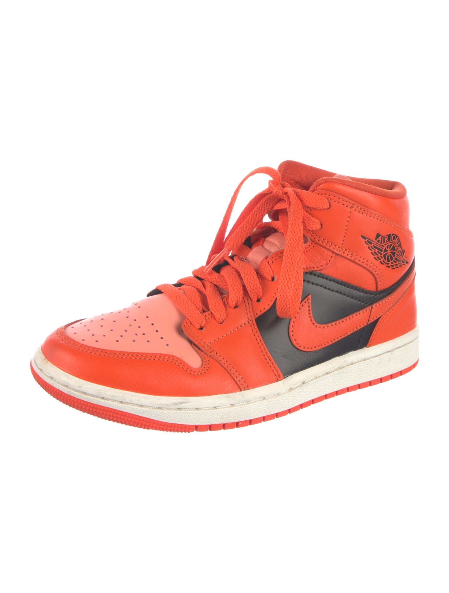 Jordan Leather Colorblock Pattern Sneakers