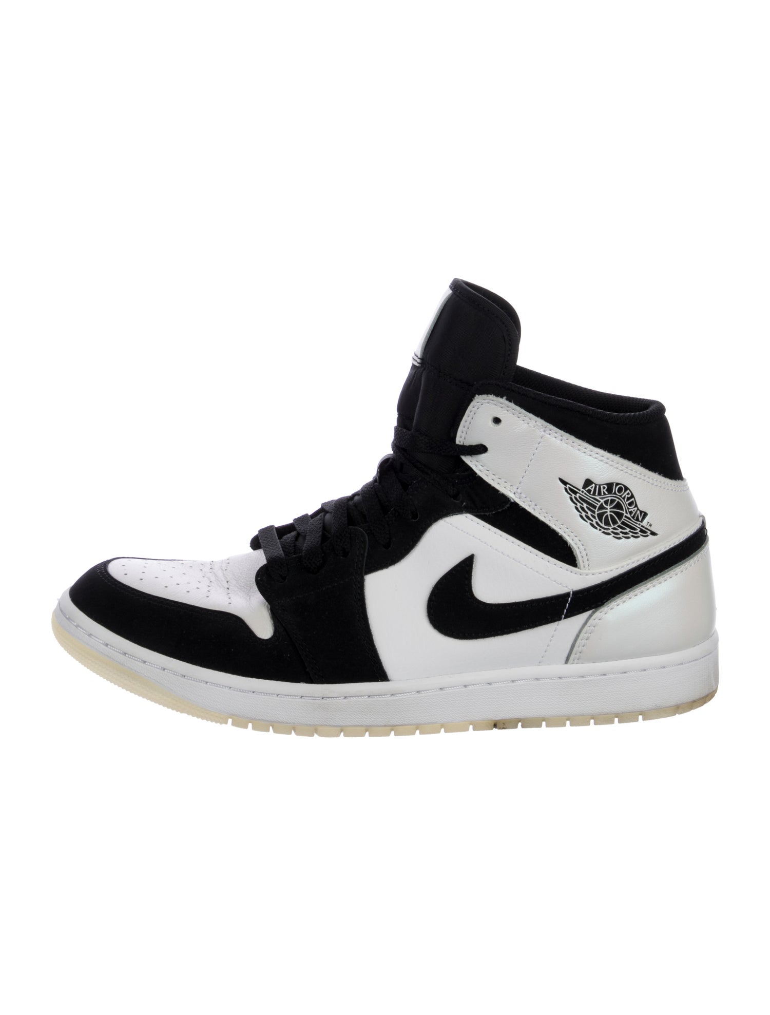 Jordan Leather Colorblock Pattern Sneakers
