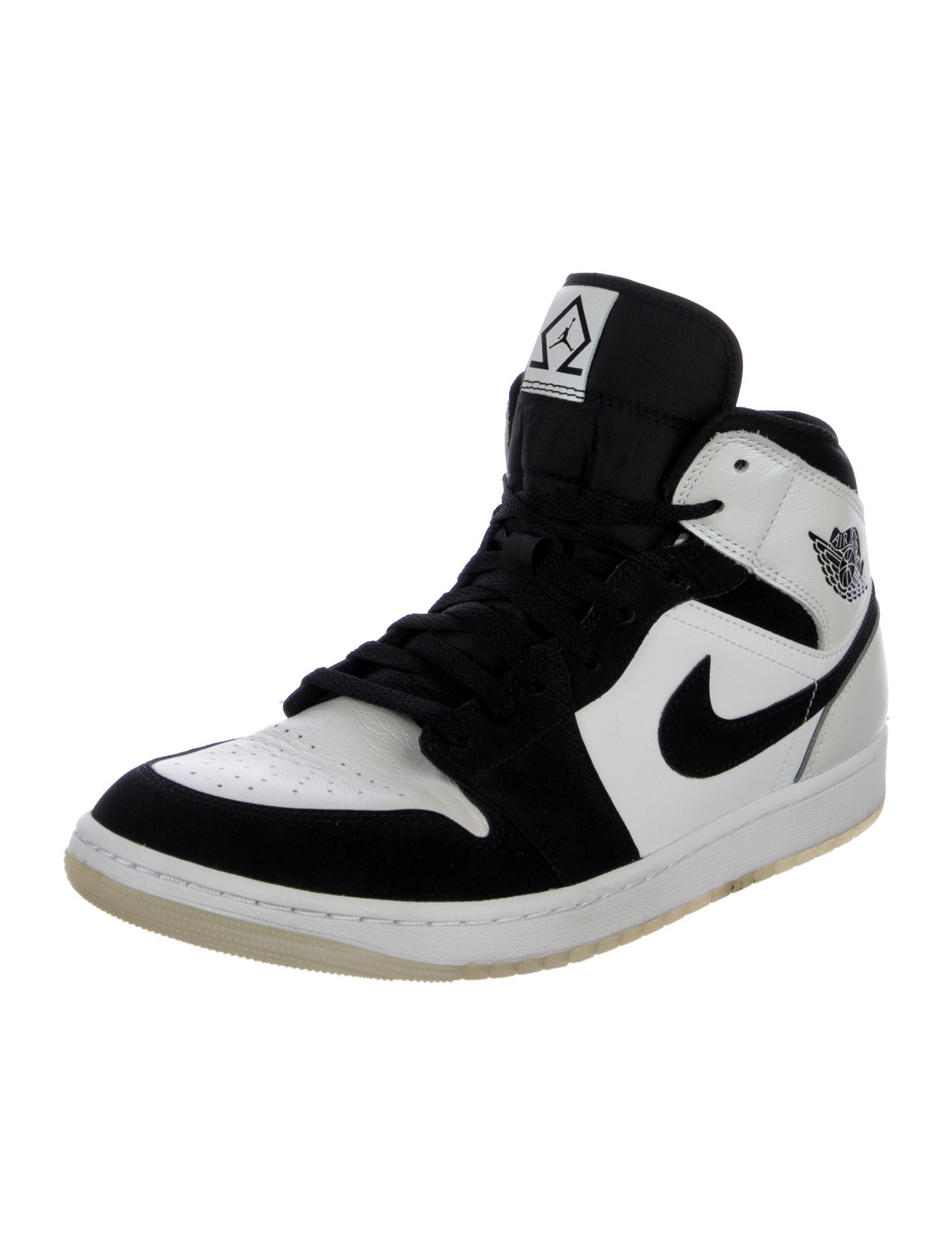 Jordan Leather Colorblock Pattern Sneakers