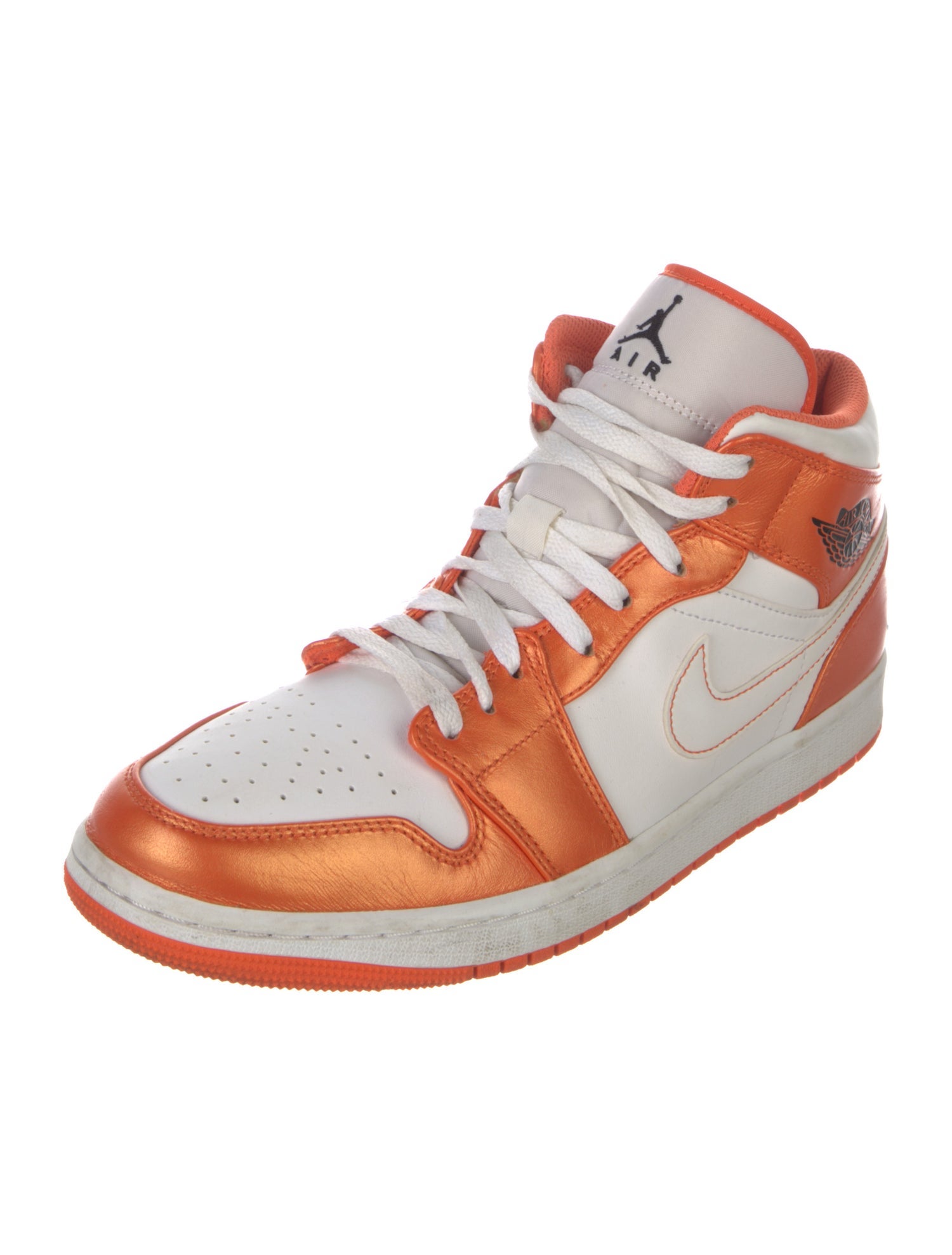 Jordan Leather Colorblock Pattern Sneakers