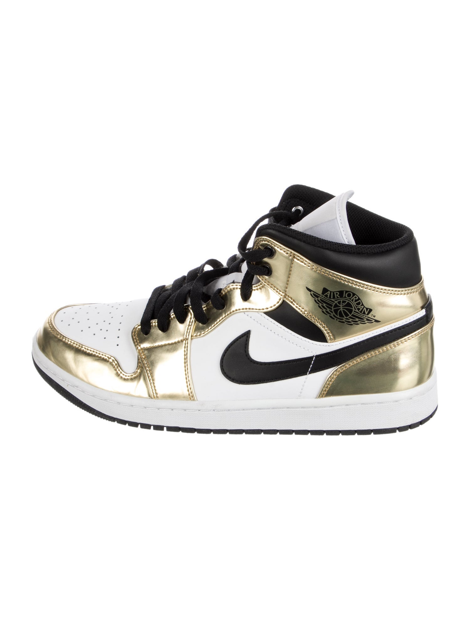 Jordan Leather Colorblock Pattern Sneakers