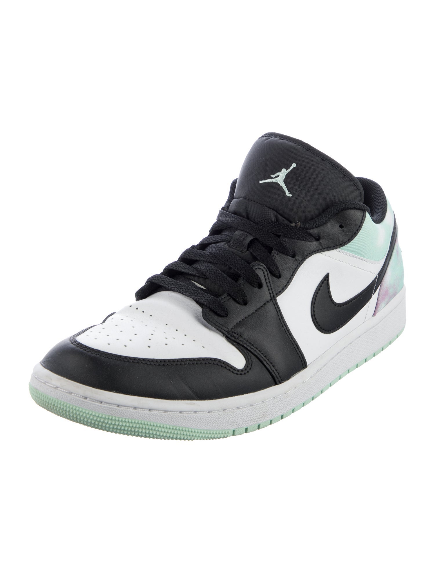 Jordan Leather Colorblock Pattern Sneakers