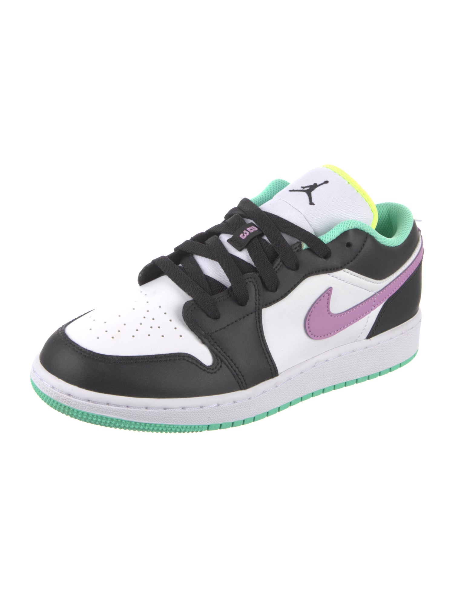 Jordan Kids' Girls' 1 Low GS 'White Violet Shock' Sneakers