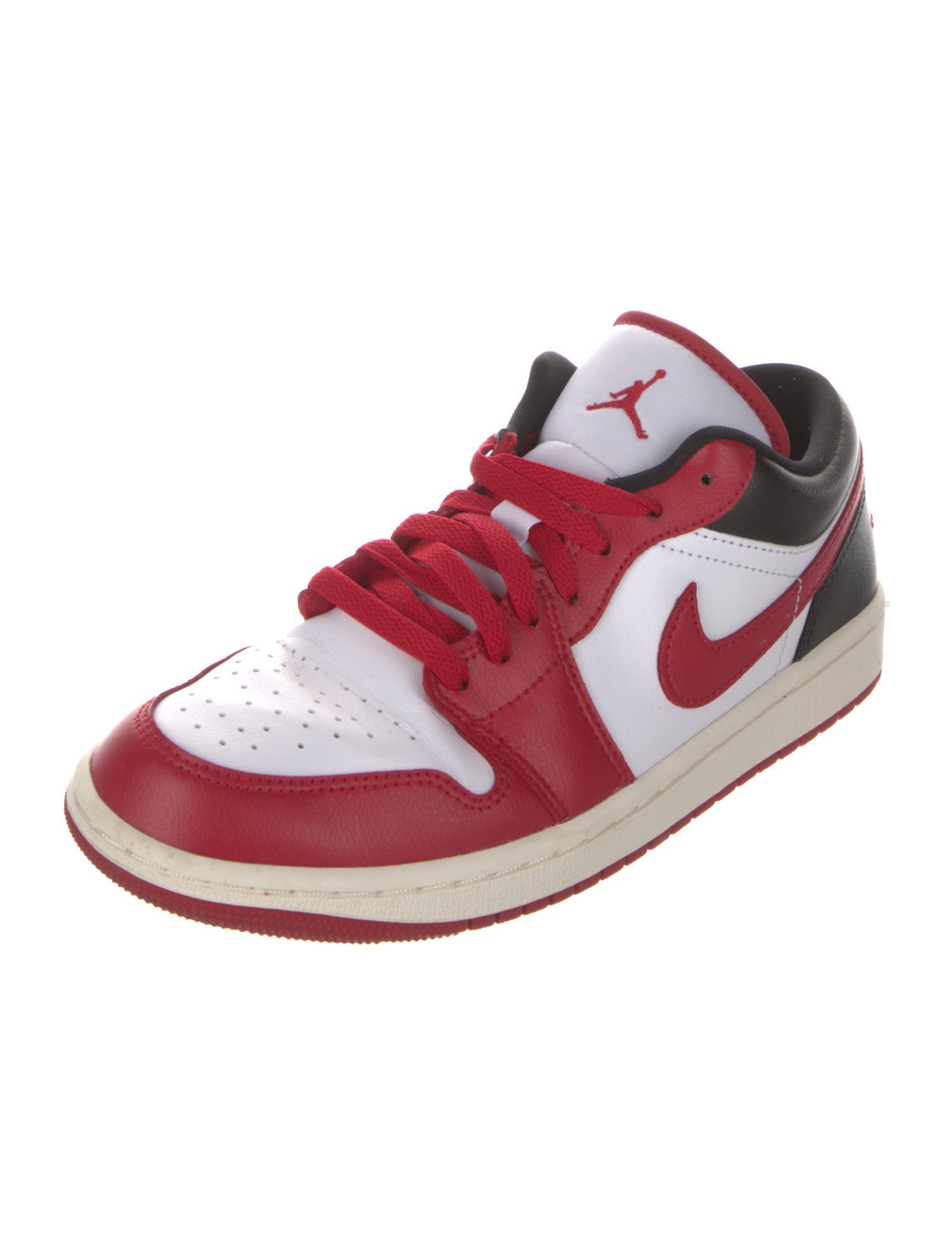 Jordan Leather Colorblock Pattern Athletic Sneakers