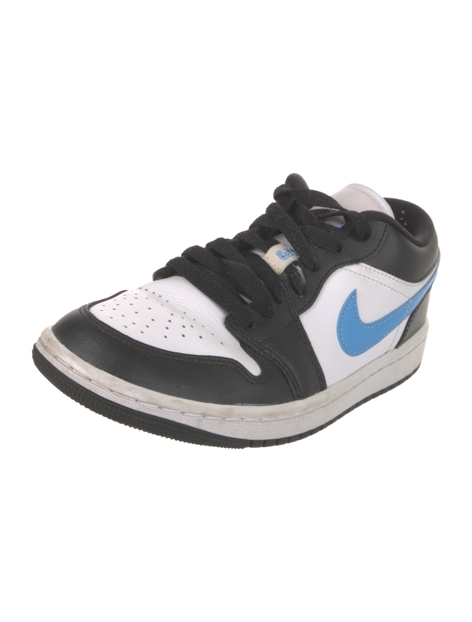 Jordan Leather Colorblock Pattern Athletic Sneakers