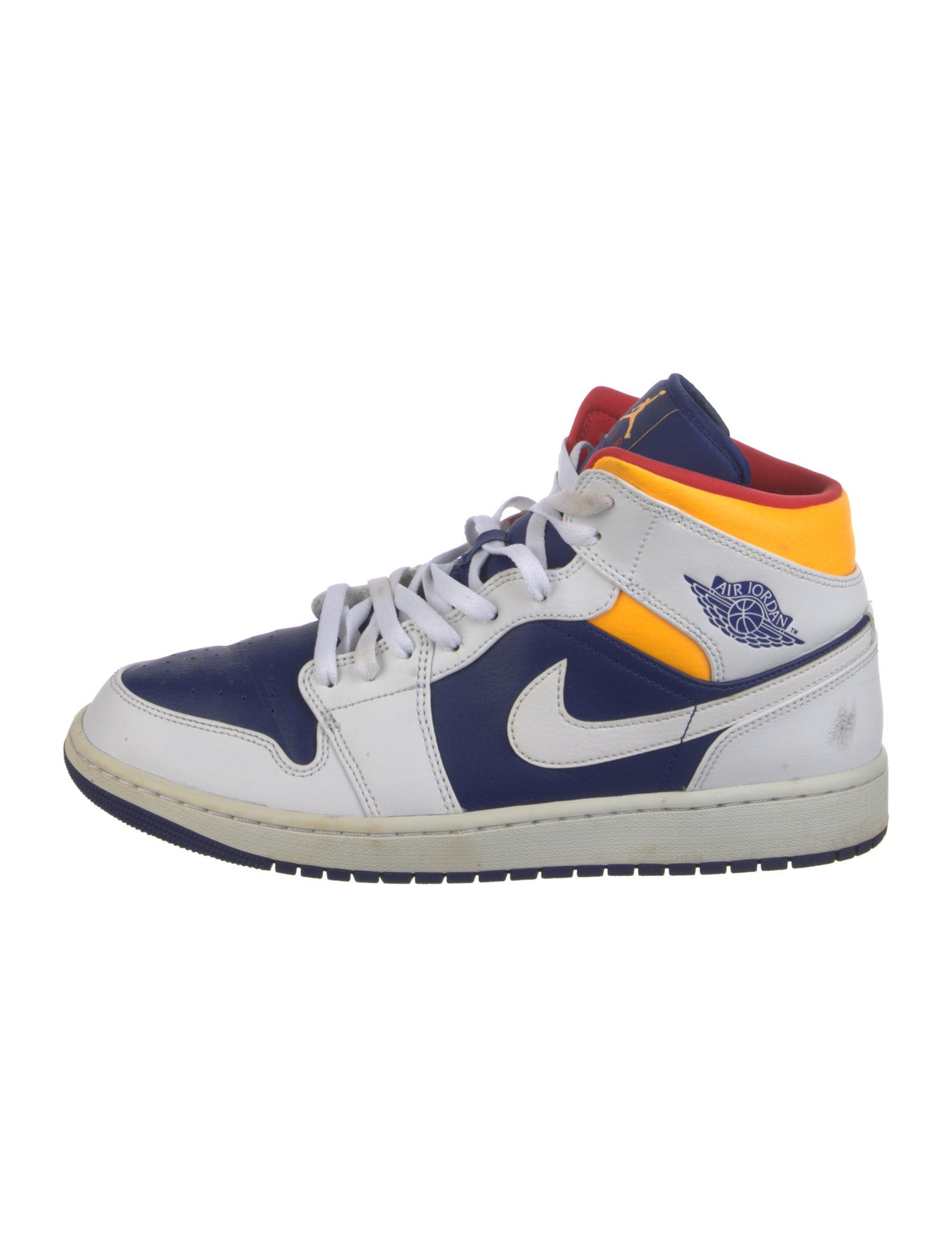Jordan 1 Mid 'White Deep Royal Blue' Sneakers