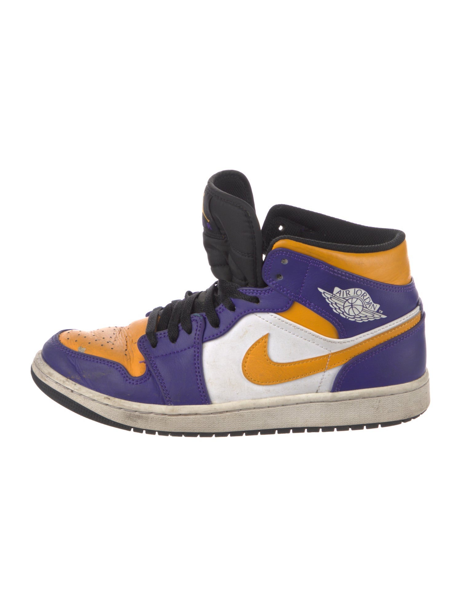 Jordan Leather Colorblock Pattern Sneakers