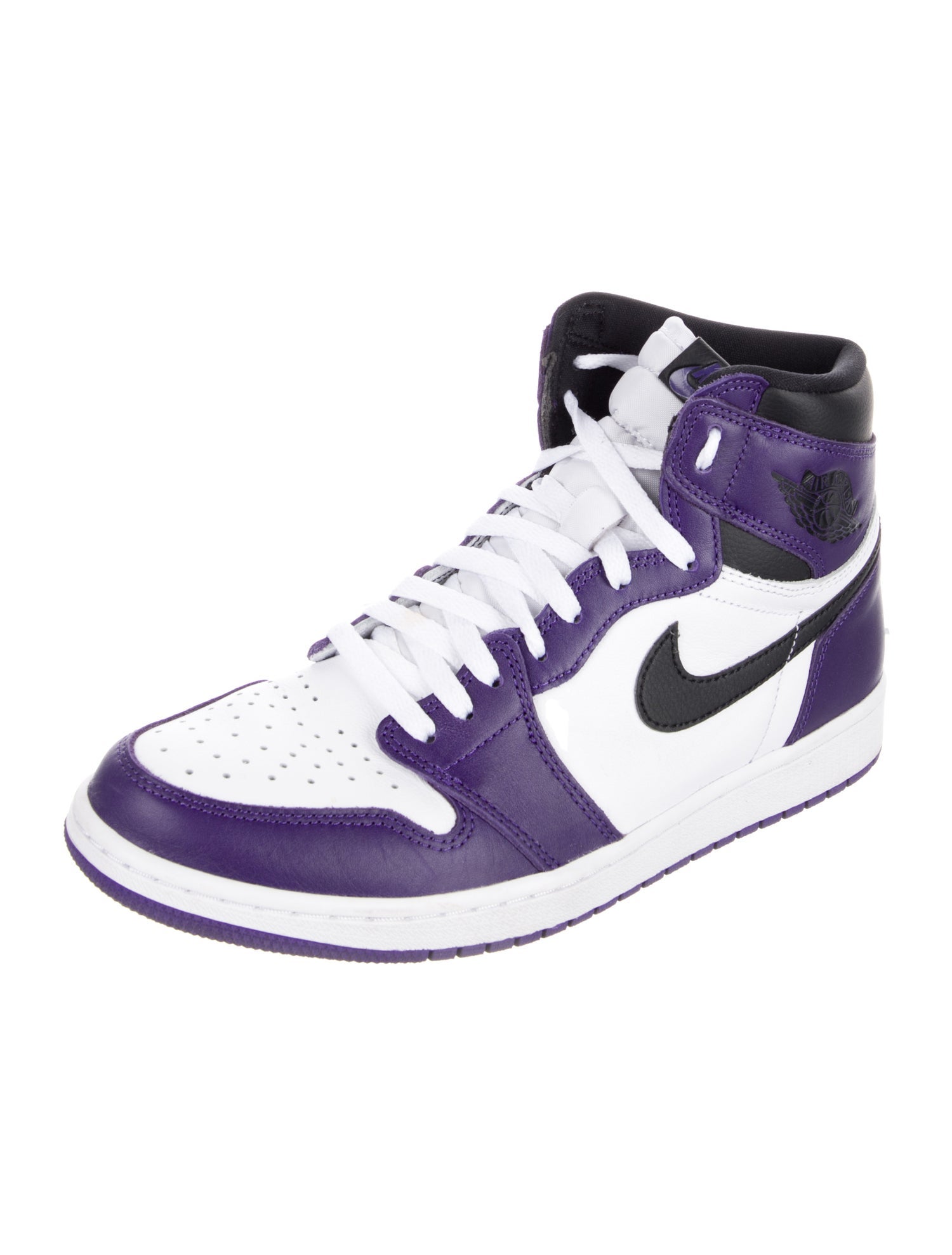 Jordan Leather Colorblock Pattern Sneakers