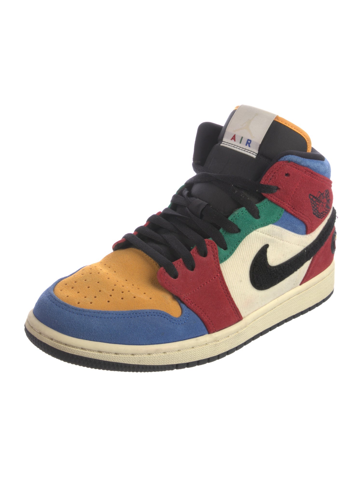 Blue The Great x Jordan Suede Colorblock Pattern Sneakers