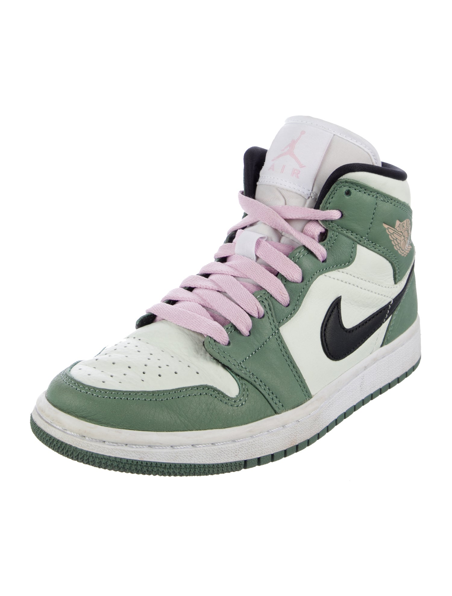 Jordan Leather Colorblock Pattern Sneakers