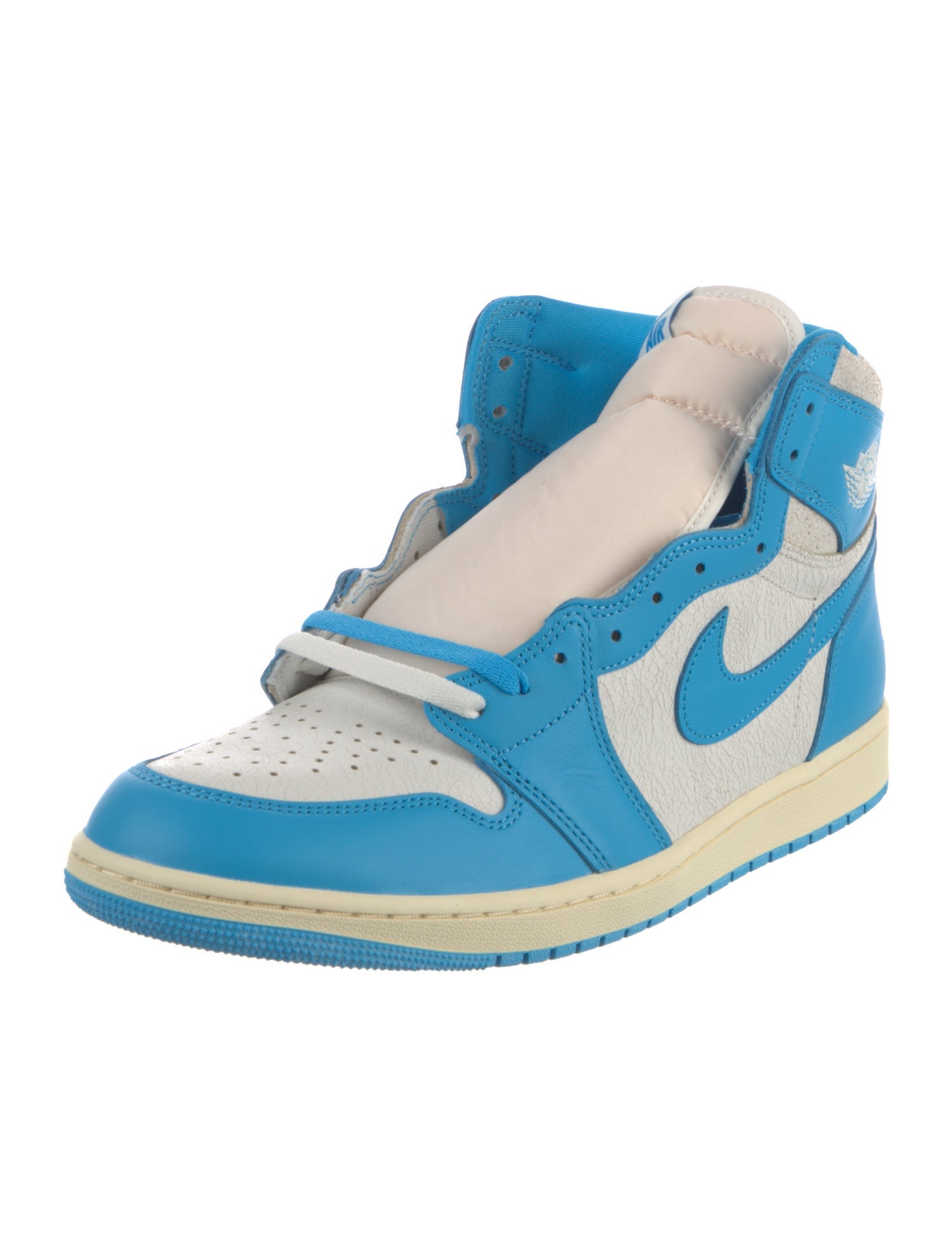 Jordan Leather Colorblock Pattern Sneakers