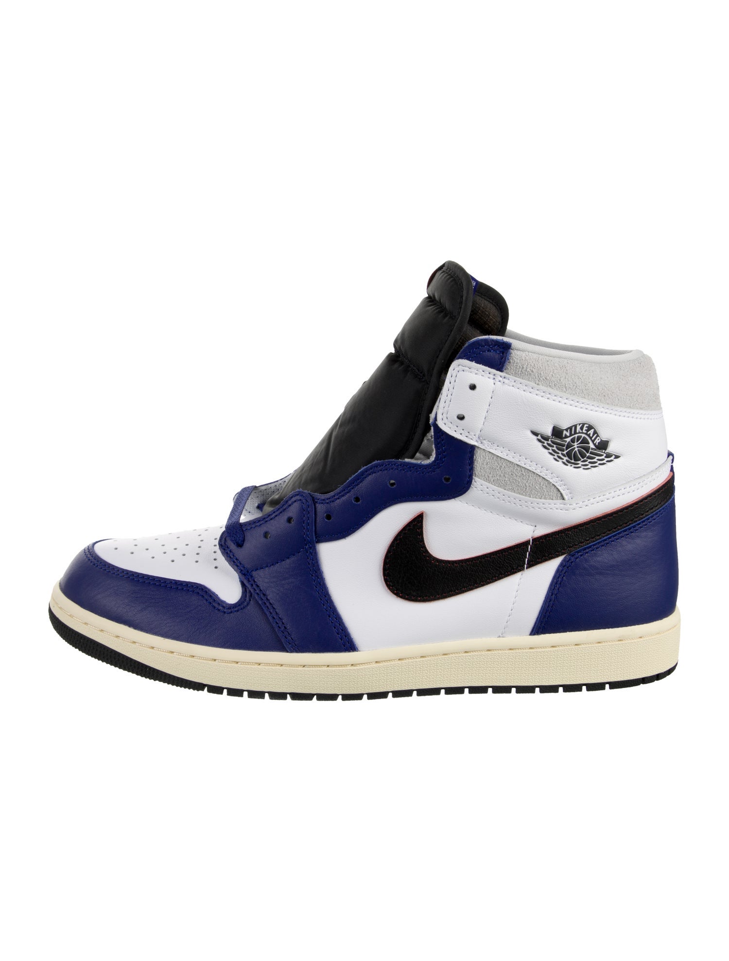 Jordan Leather Colorblock Pattern Sneakers