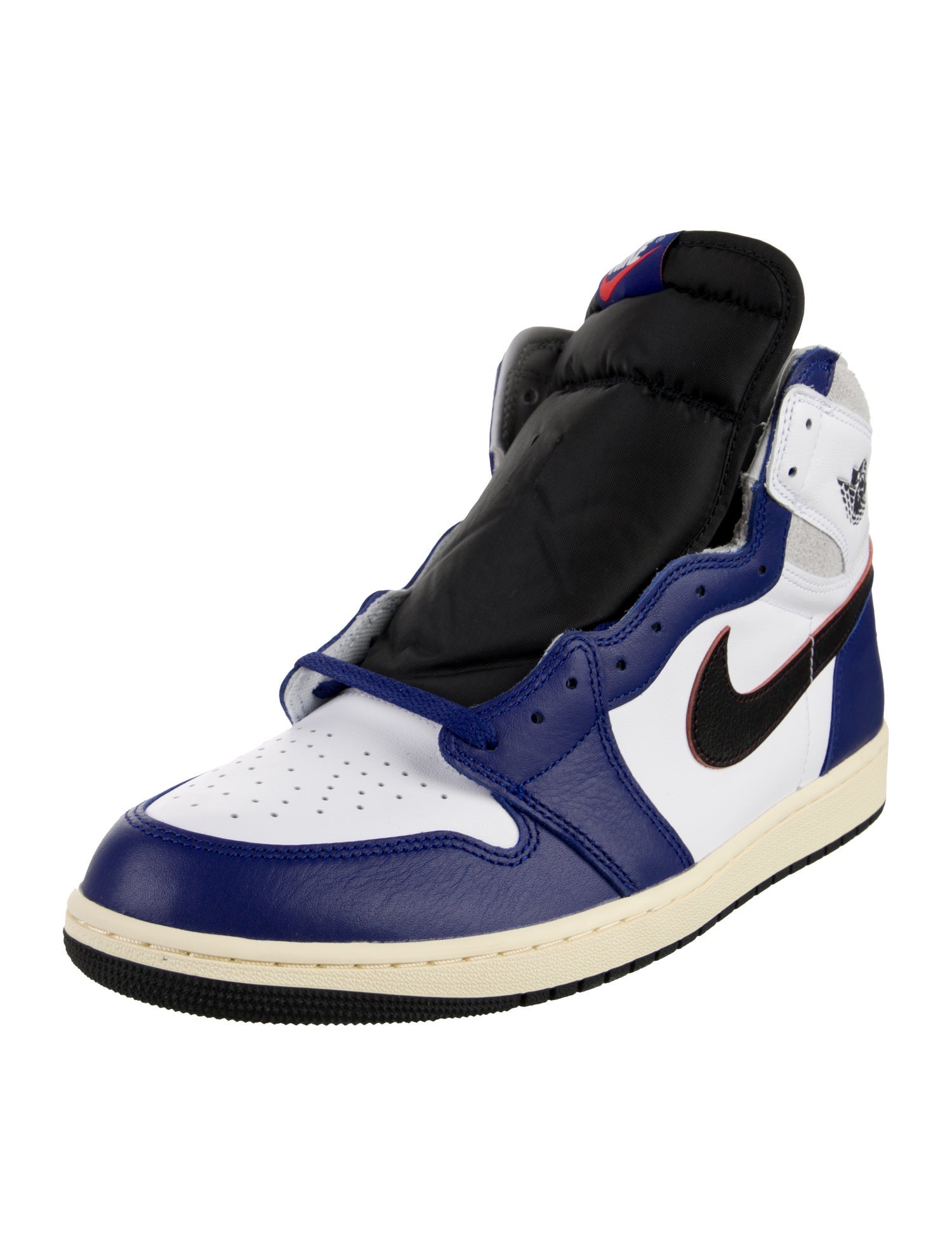 Jordan Leather Colorblock Pattern Sneakers