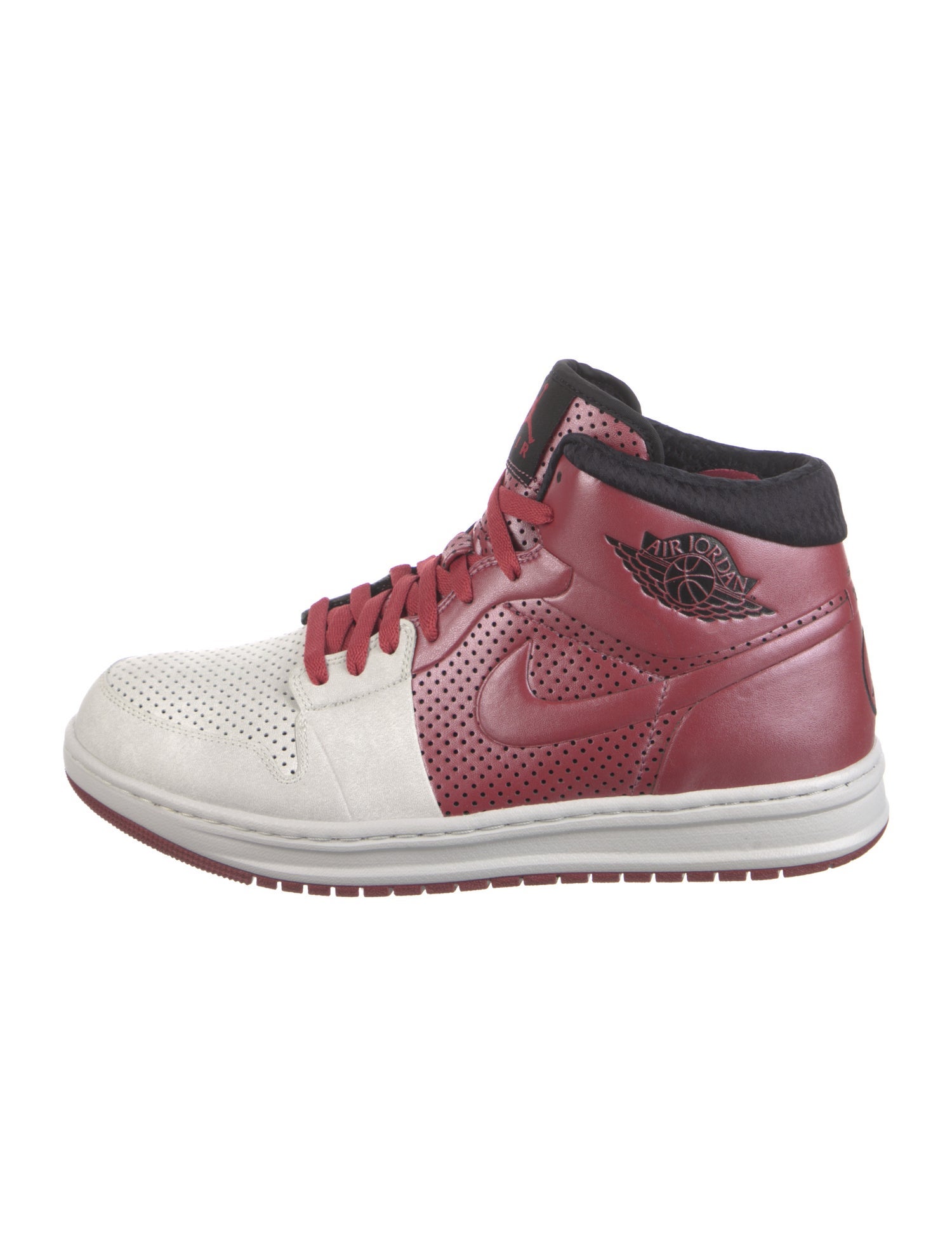 Jordan Leather Colorblock Pattern Sneakers