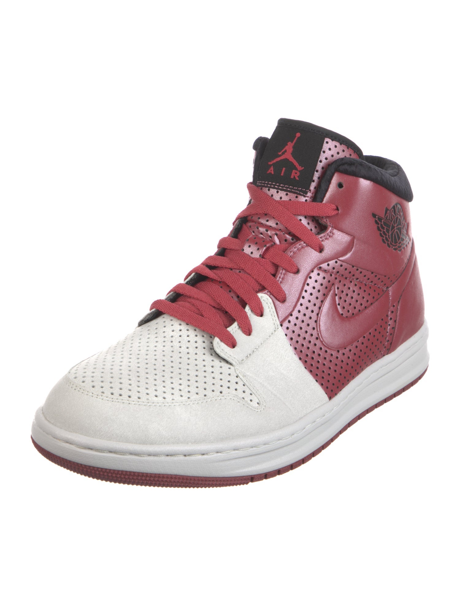 Jordan Leather Colorblock Pattern Sneakers