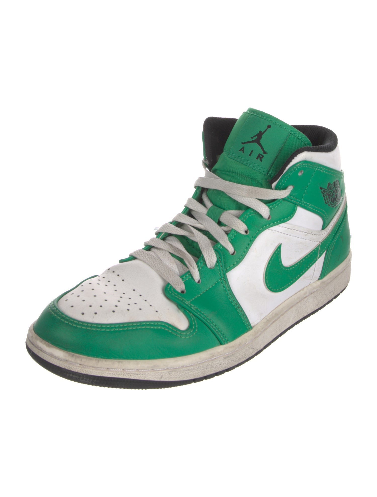 Jordan Leather Colorblock Pattern Sneakers