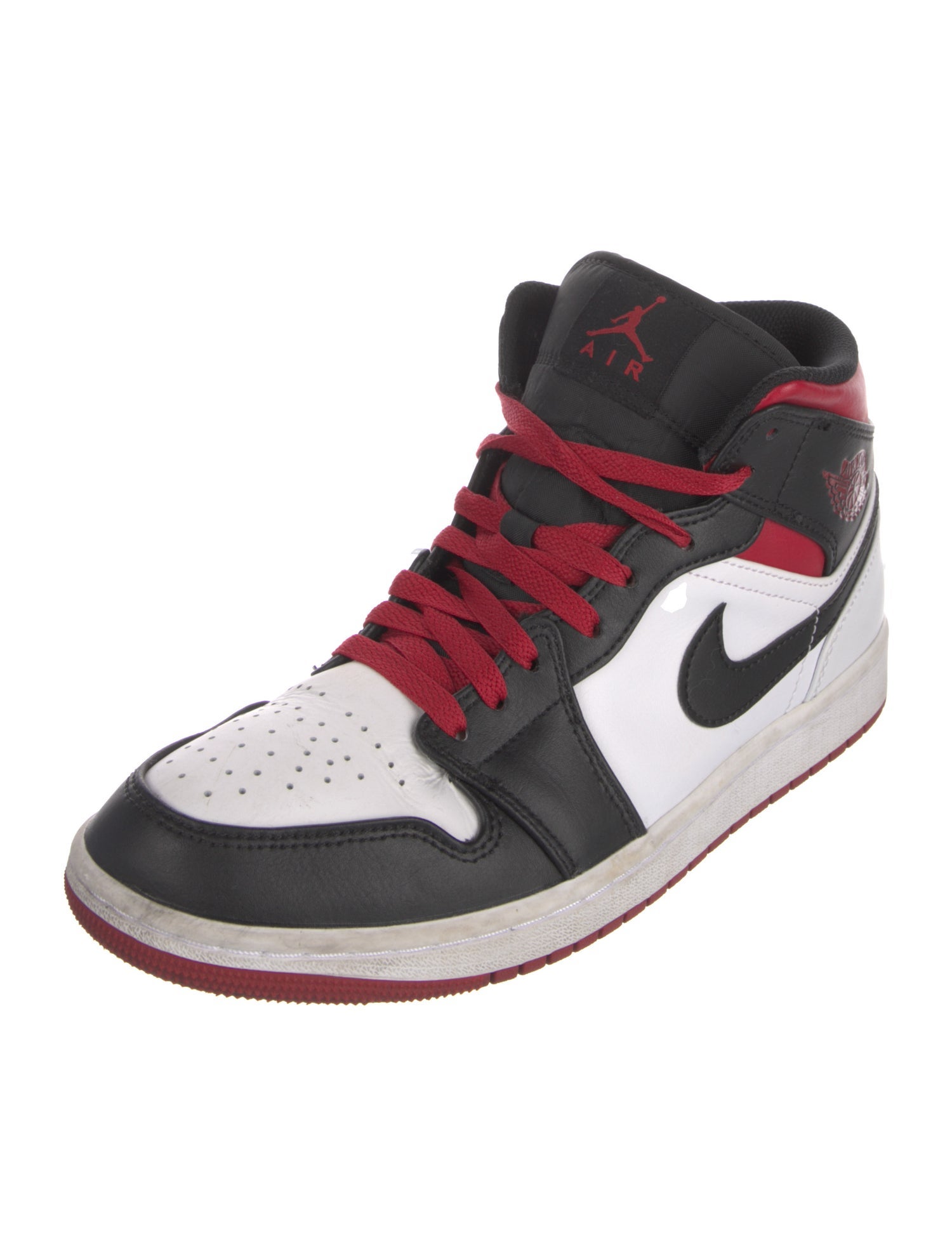 Jordan Leather Colorblock Pattern Athletic Sneakers