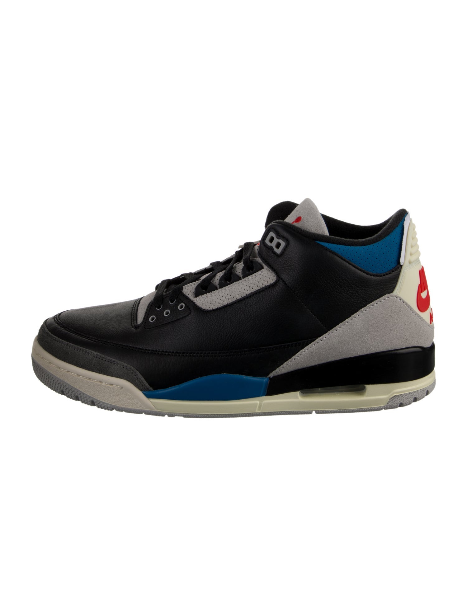 Jordan Leather Colorblock Pattern Sneakers