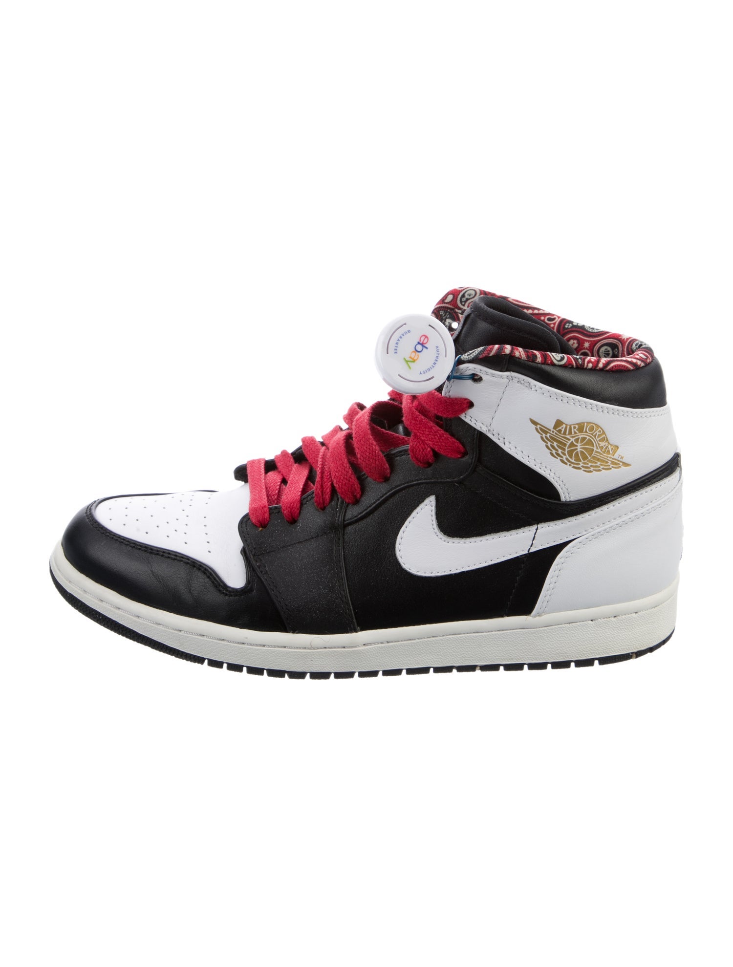 Jordan Leather Colorblock Pattern Sneakers