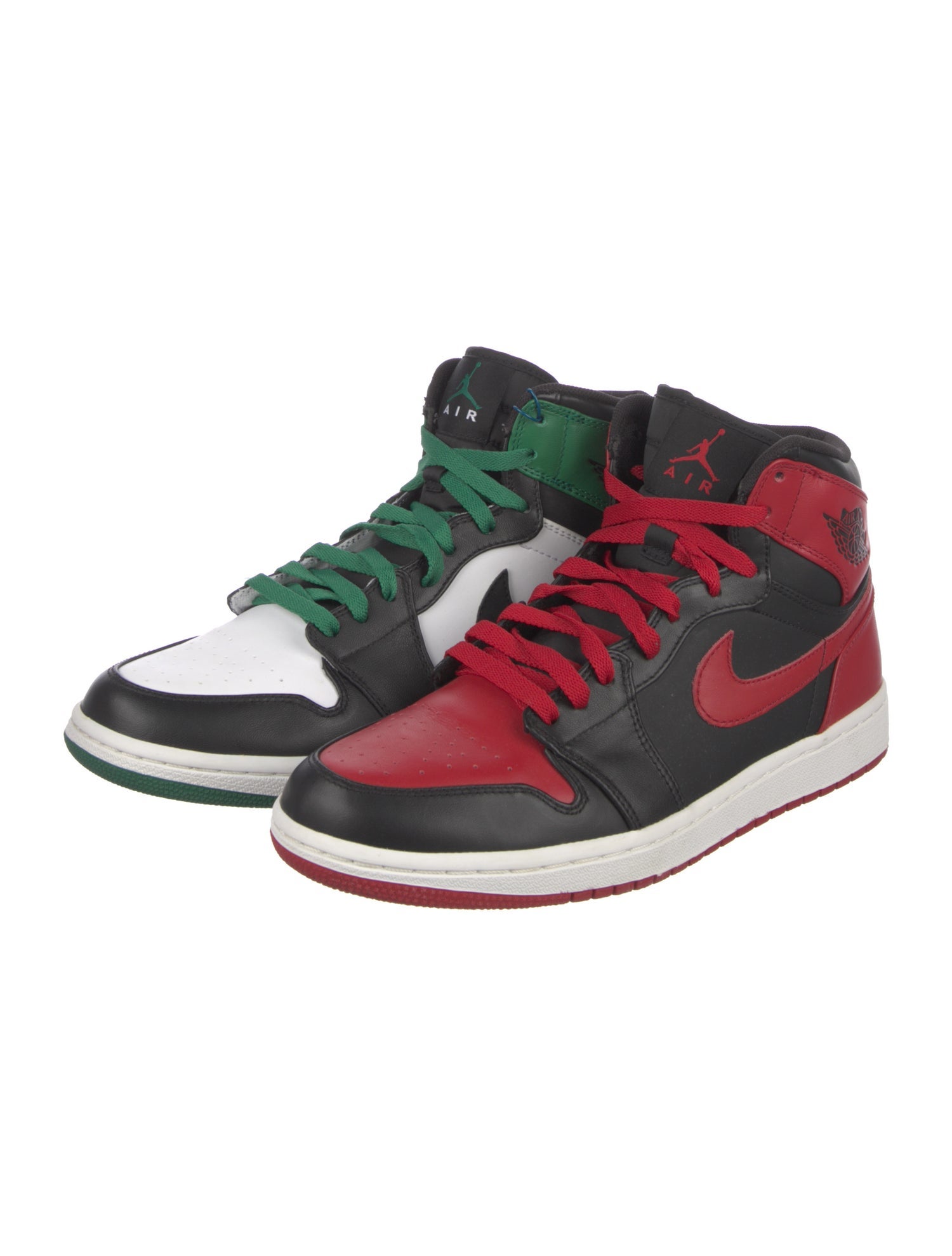 Jordan Leather Colorblock Pattern Sneakers