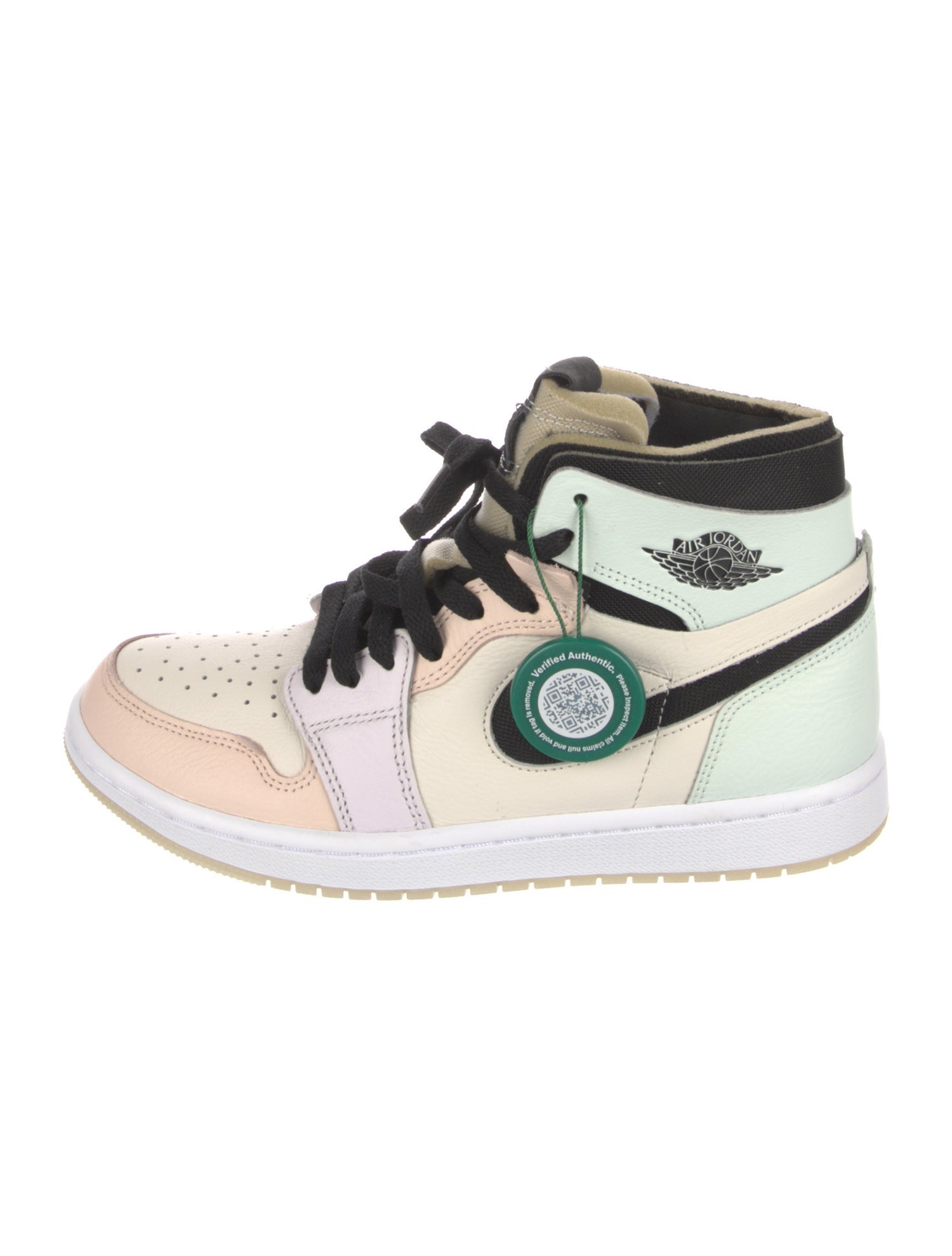 Jordan Leather Colorblock Pattern Wedge Sneakers