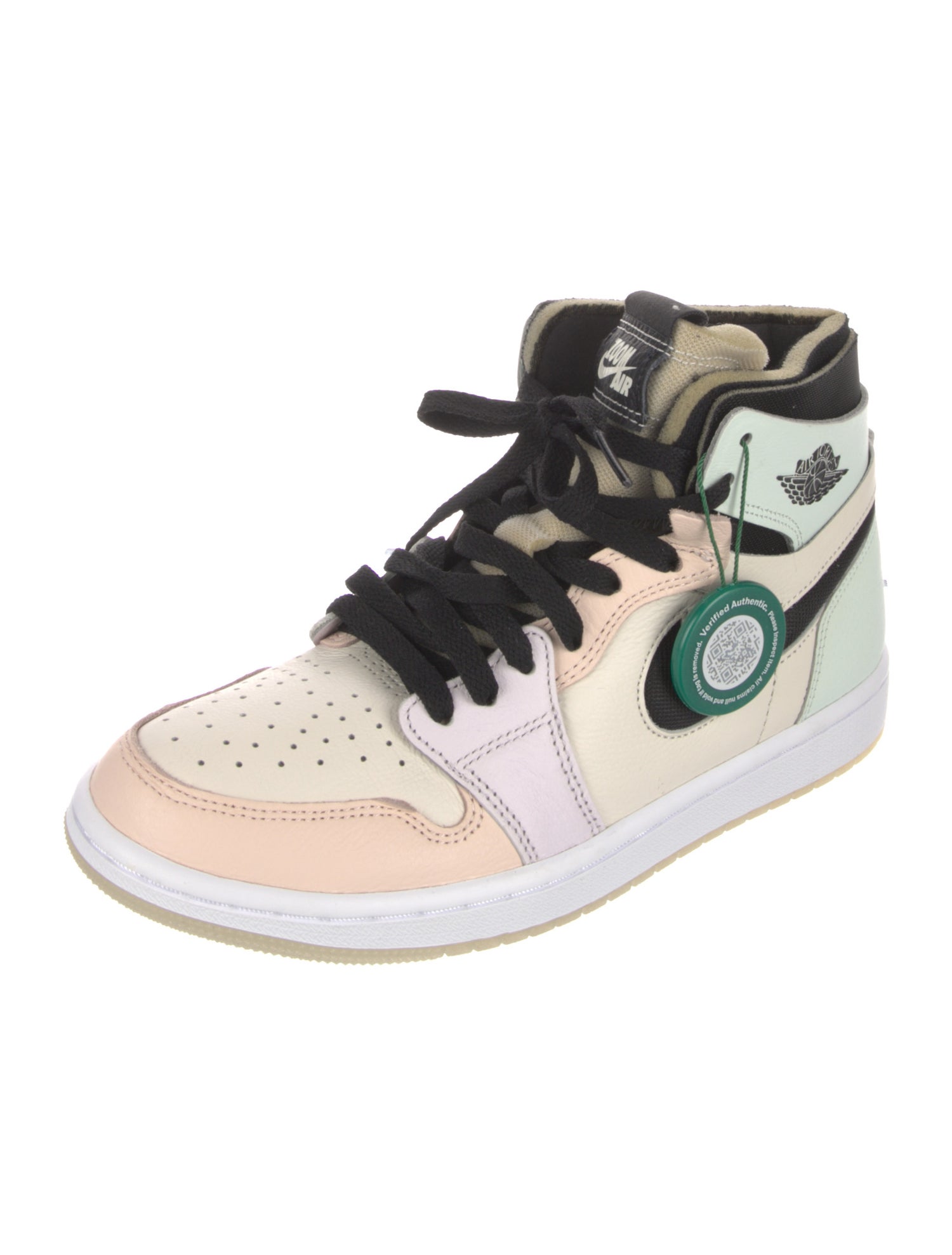 Jordan Leather Colorblock Pattern Wedge Sneakers