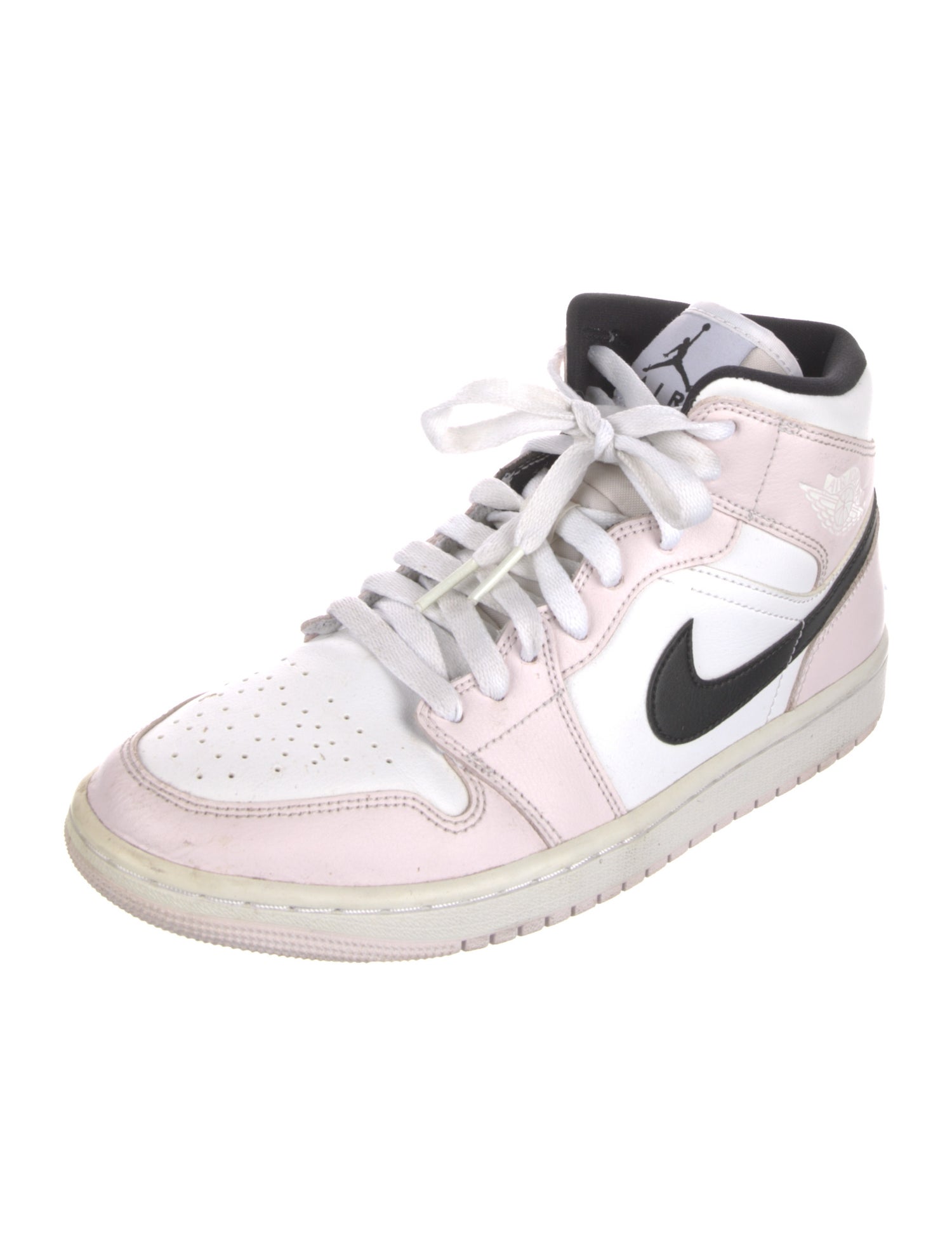 Jordan Leather Colorblock Pattern Athletic Sneakers