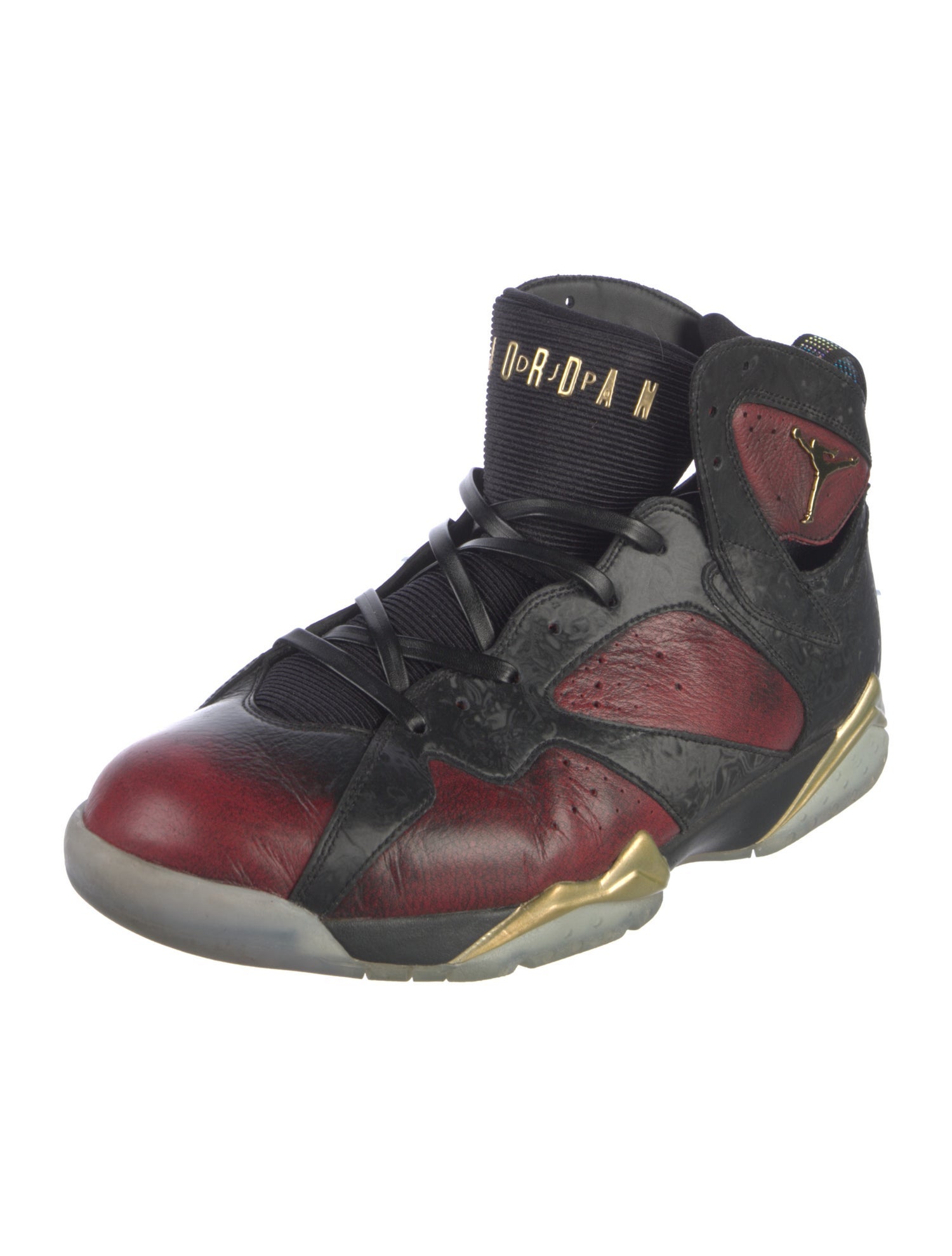 Jordan Leather Colorblock Pattern Sneakers