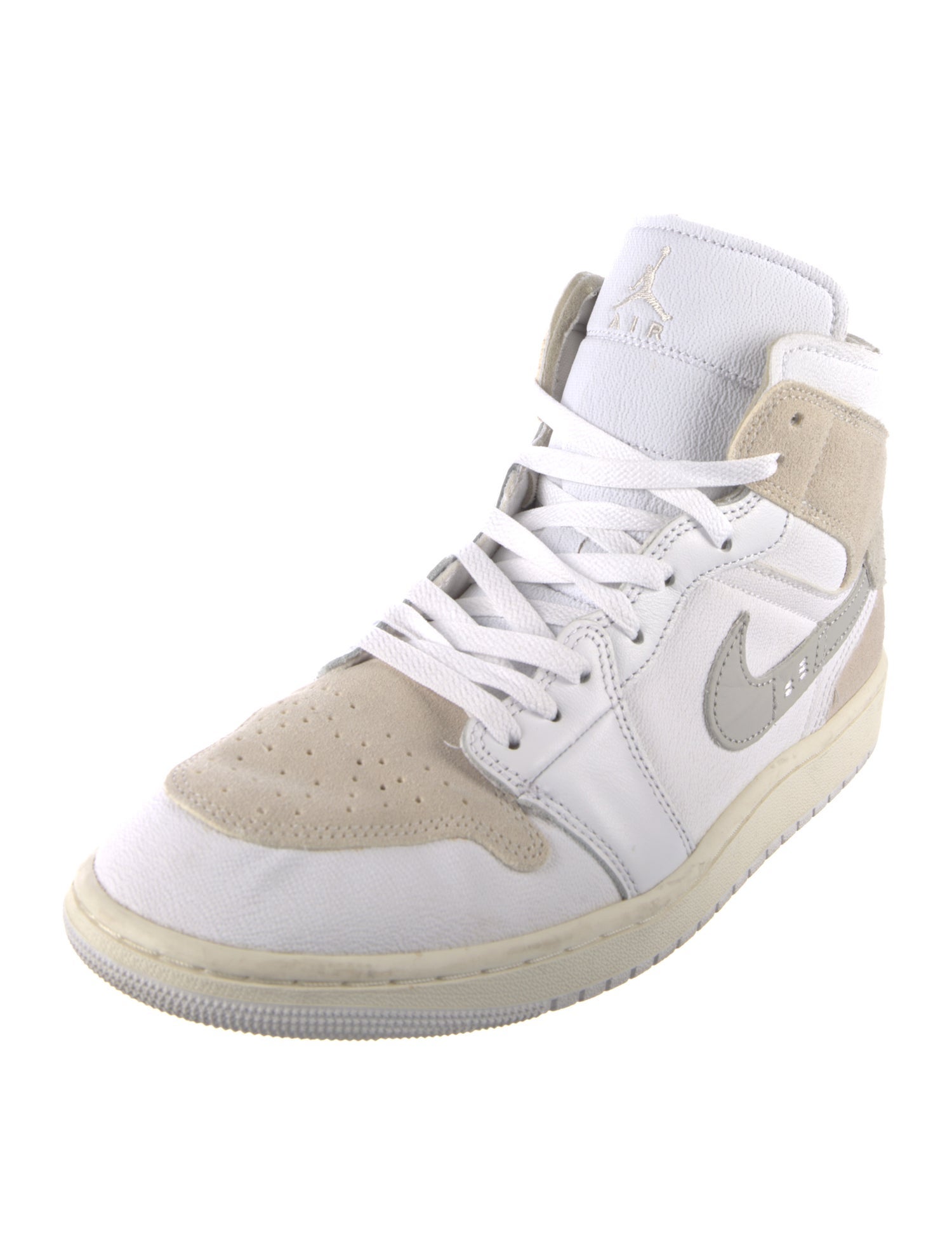 Jordan Leather Embroidered Accent Sneakers