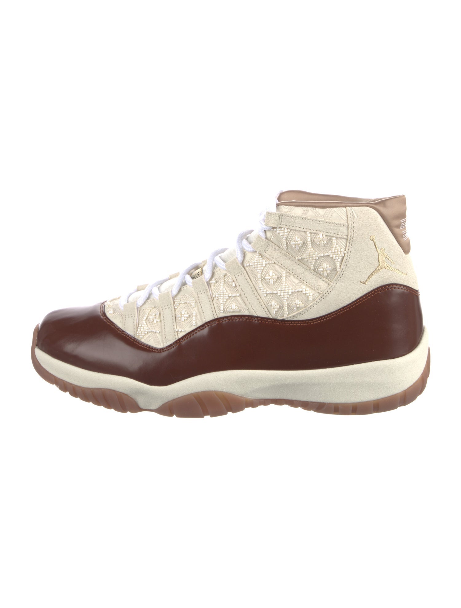 Jordan Patent Leather Colorblock Pattern Sneakers