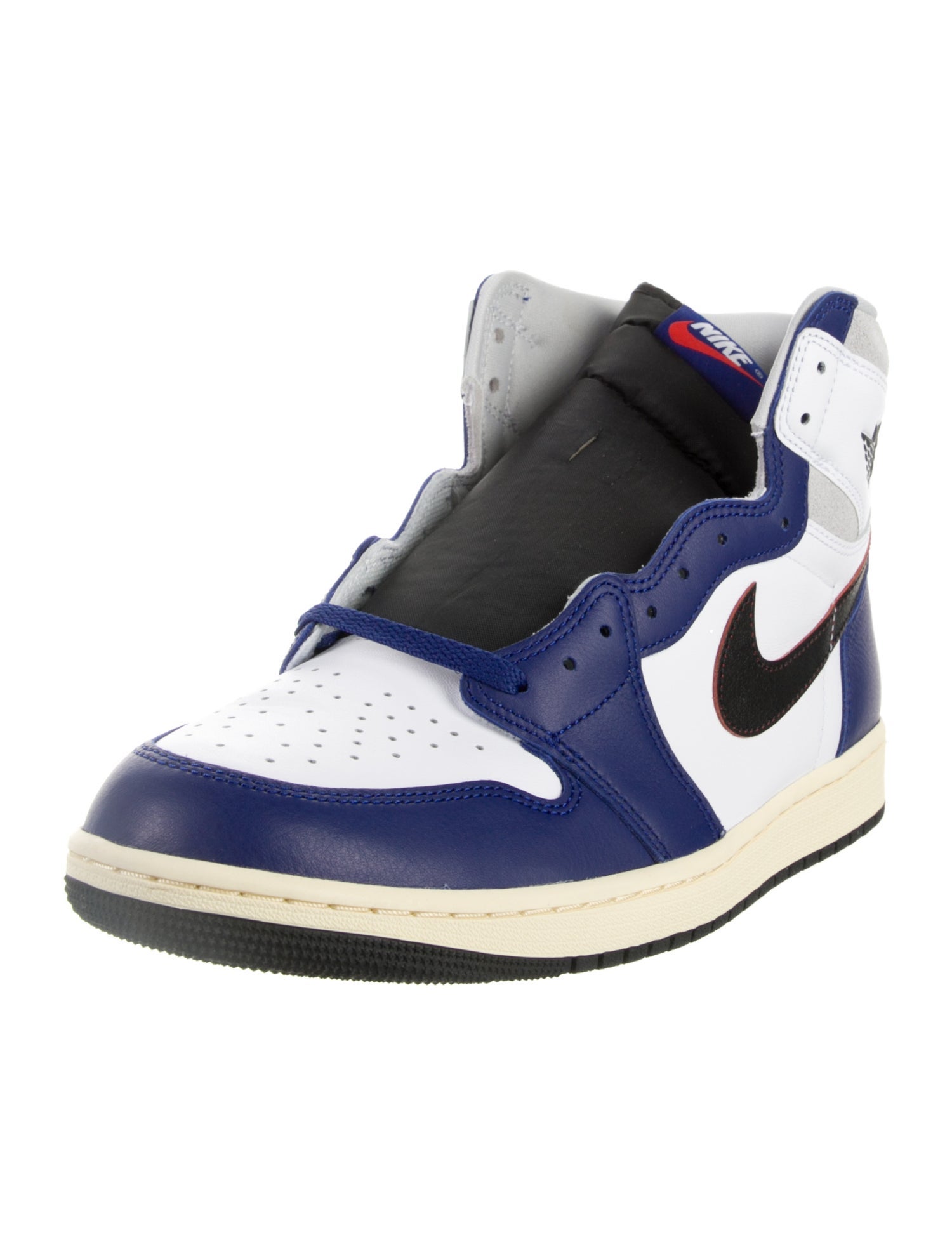 Jordan Leather Colorblock Pattern Sneakers