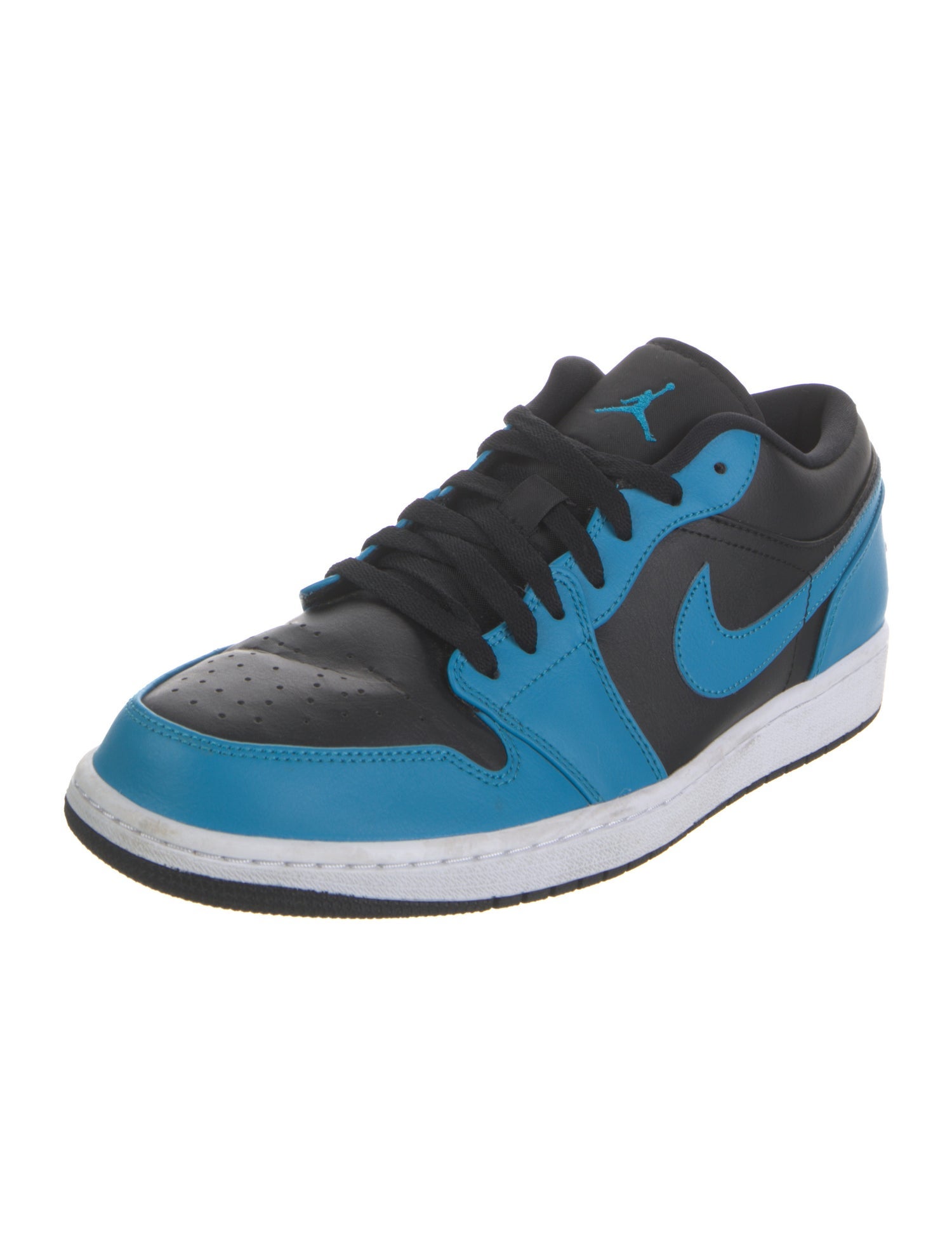 Jordan Leather Colorblock Pattern Athletic Sneakers