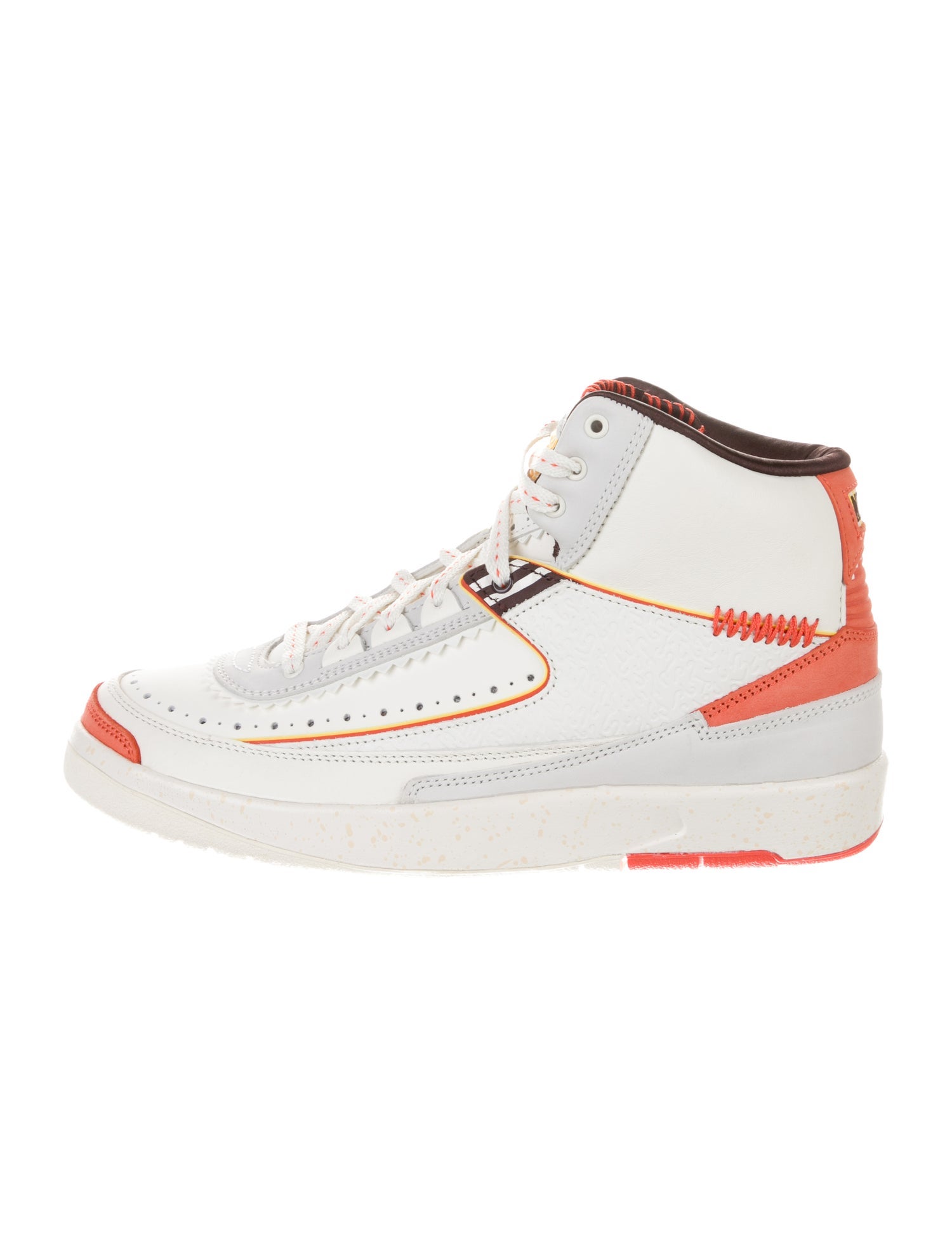 Jordan Leather Colorblock Pattern Sneakers
