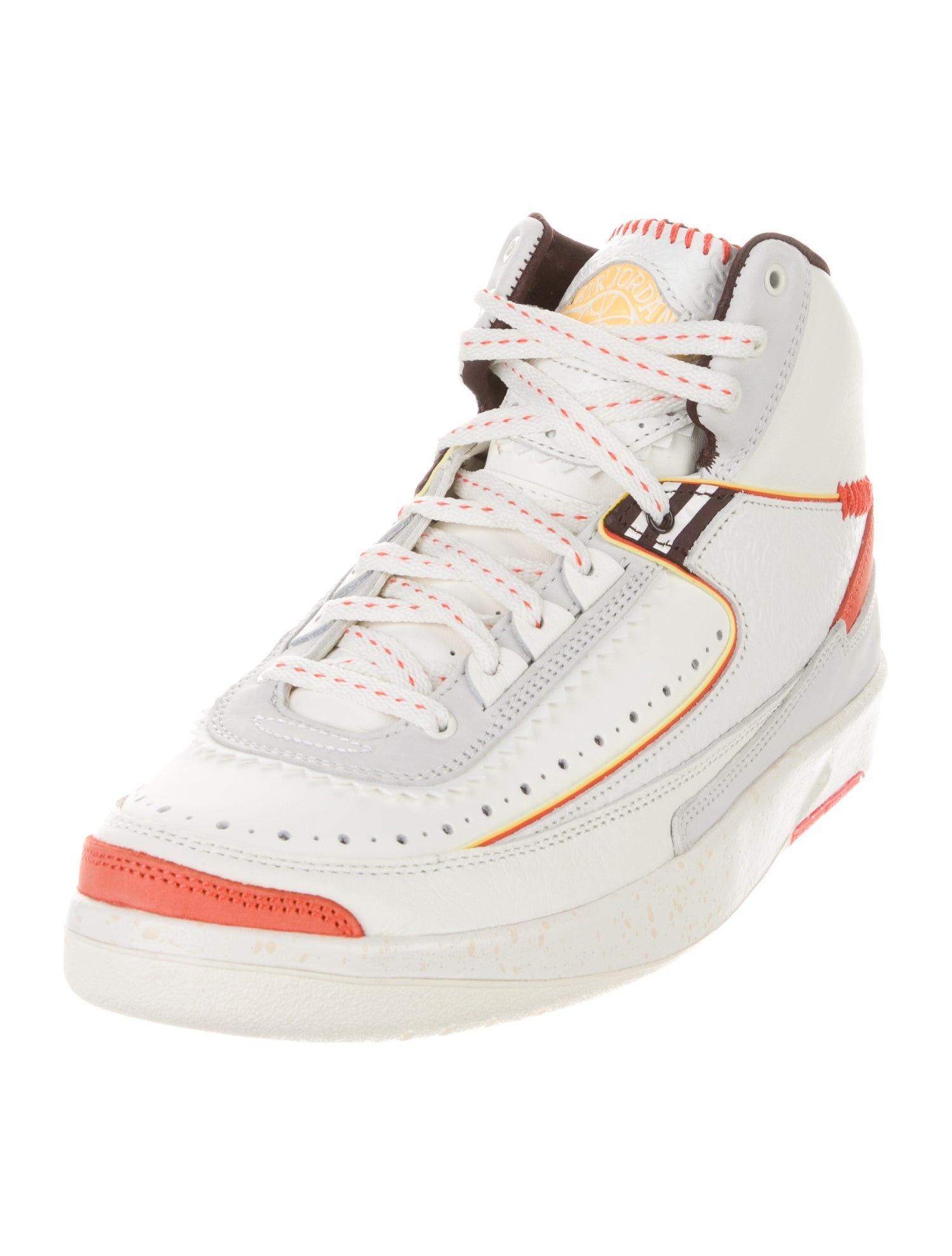 Jordan Leather Colorblock Pattern Sneakers