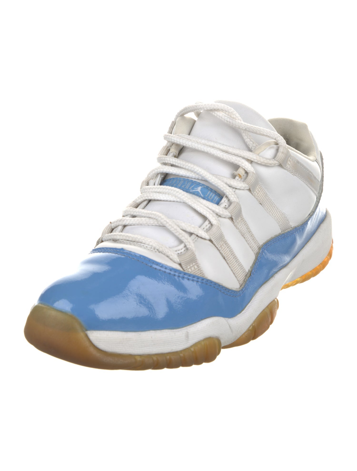 Jordan Patent Leather Colorblock Pattern Athletic Sneakers