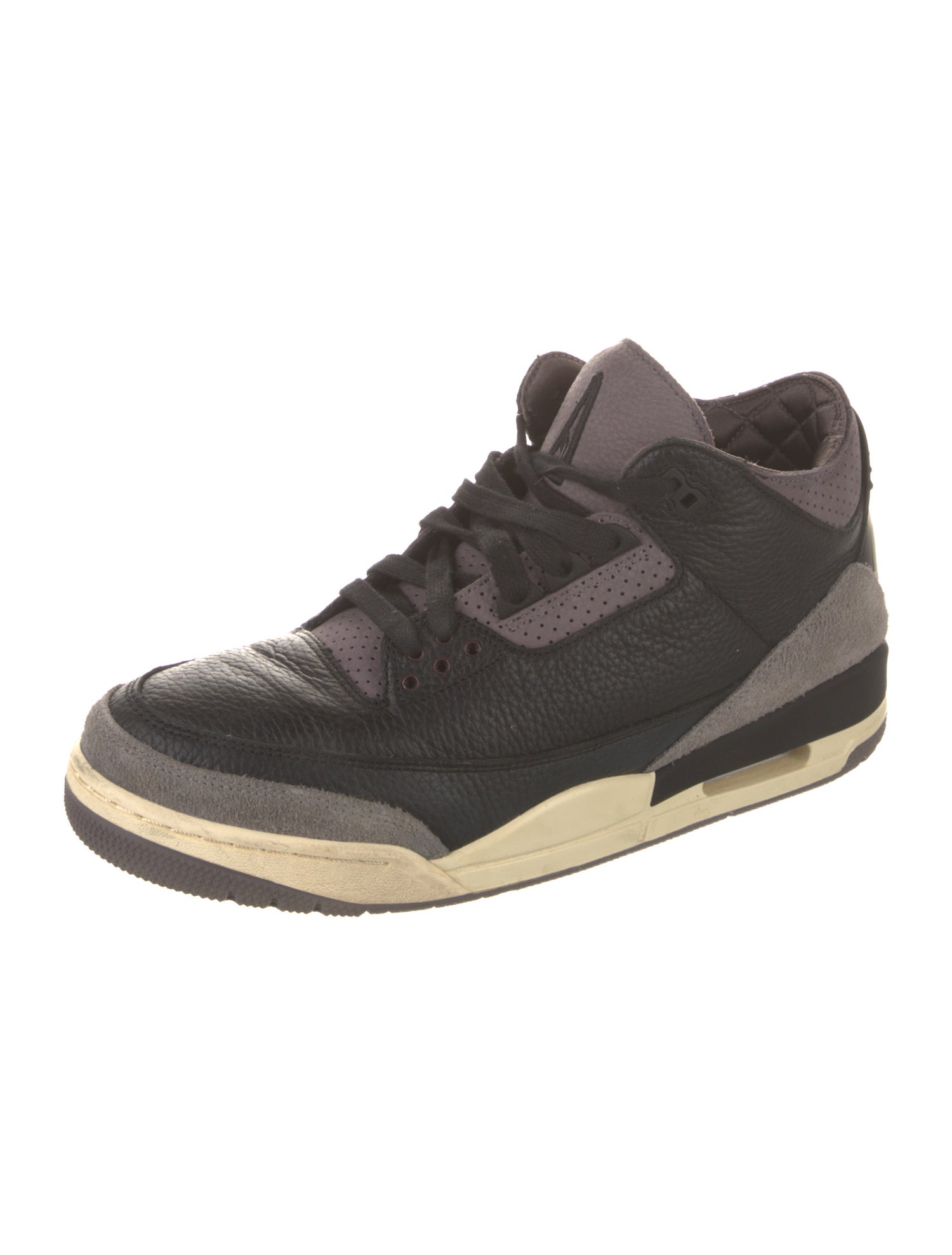 Jordan Leather Colorblock Pattern Sneakers