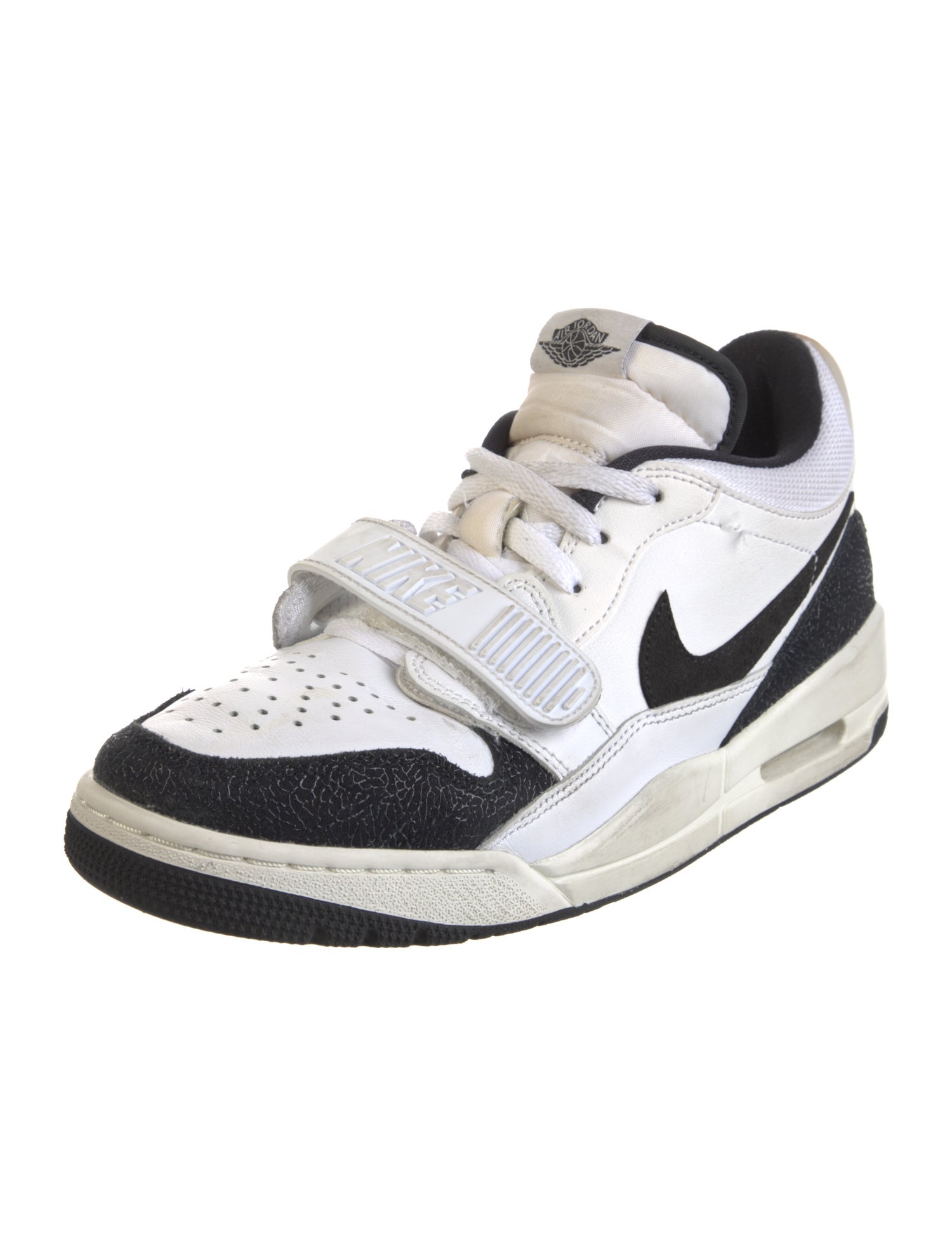 Jordan Leather Colorblock Pattern Athletic Sneakers