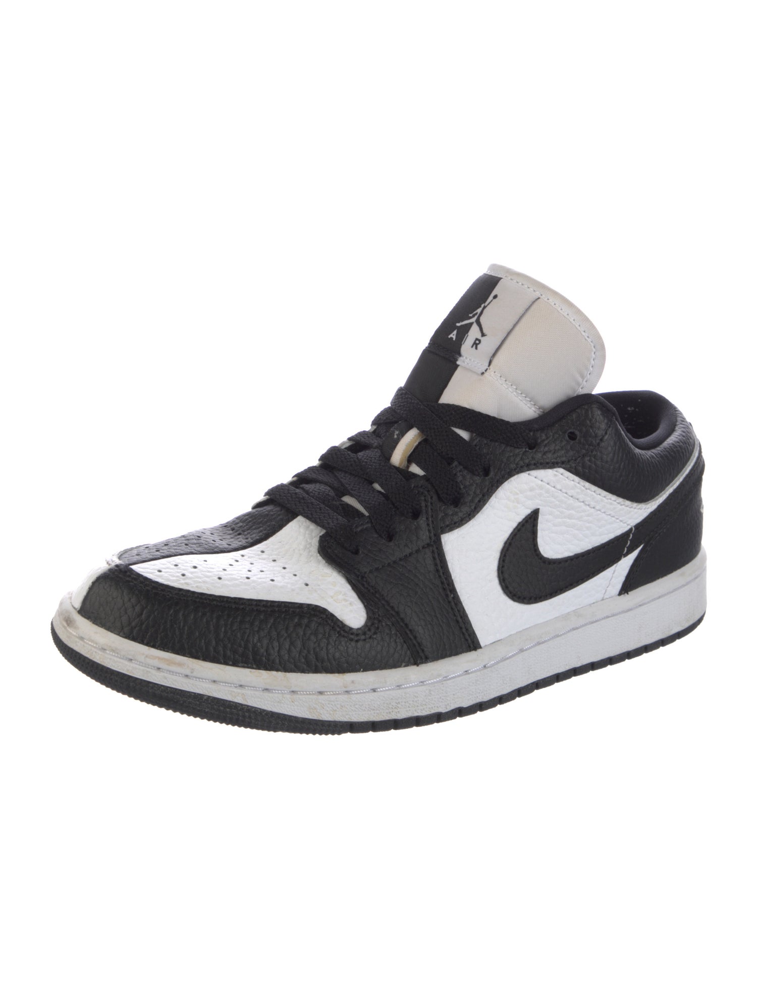 Jordan Leather Colorblock Pattern Athletic Sneakers