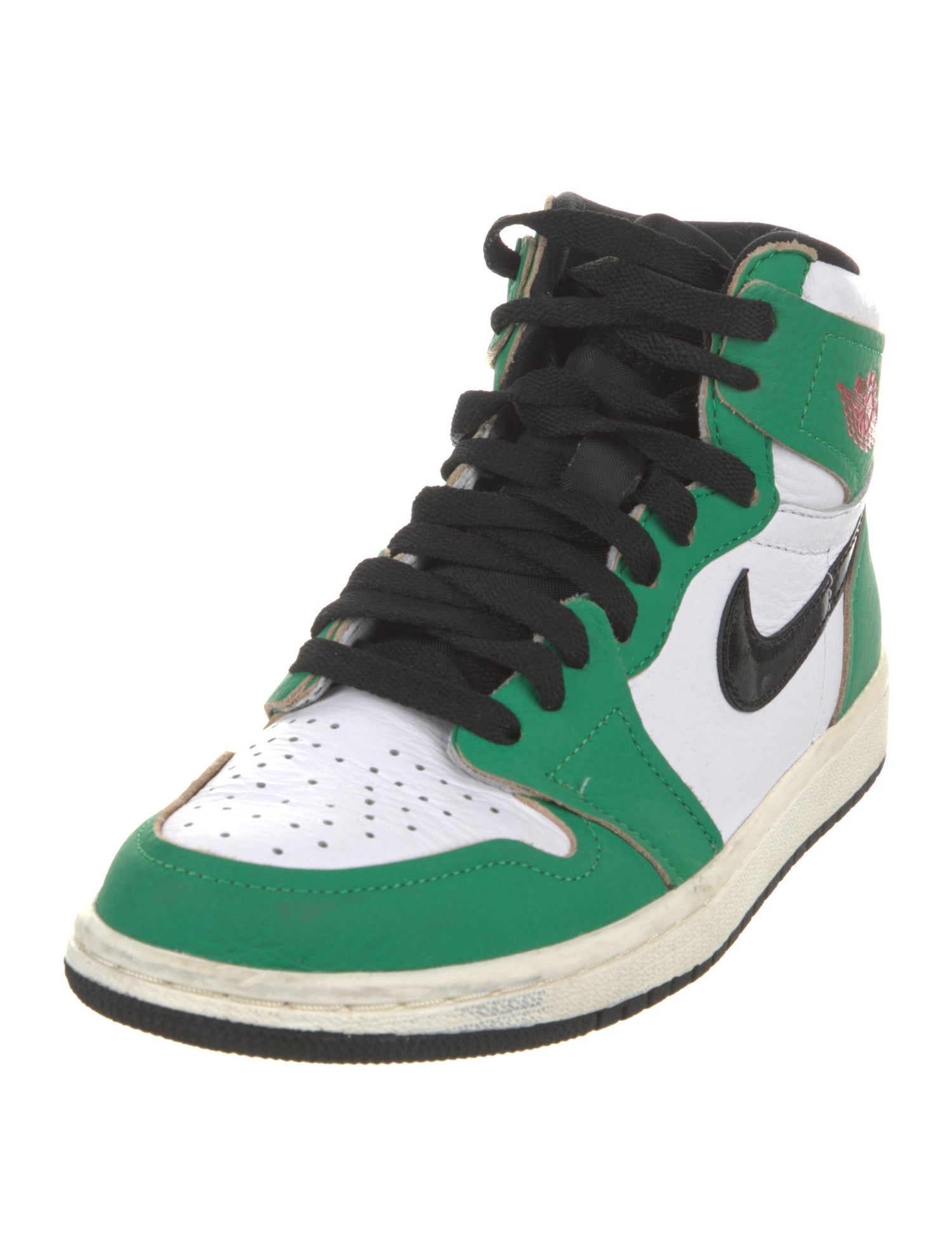 Jordan Leather Colorblock Pattern Sneakers